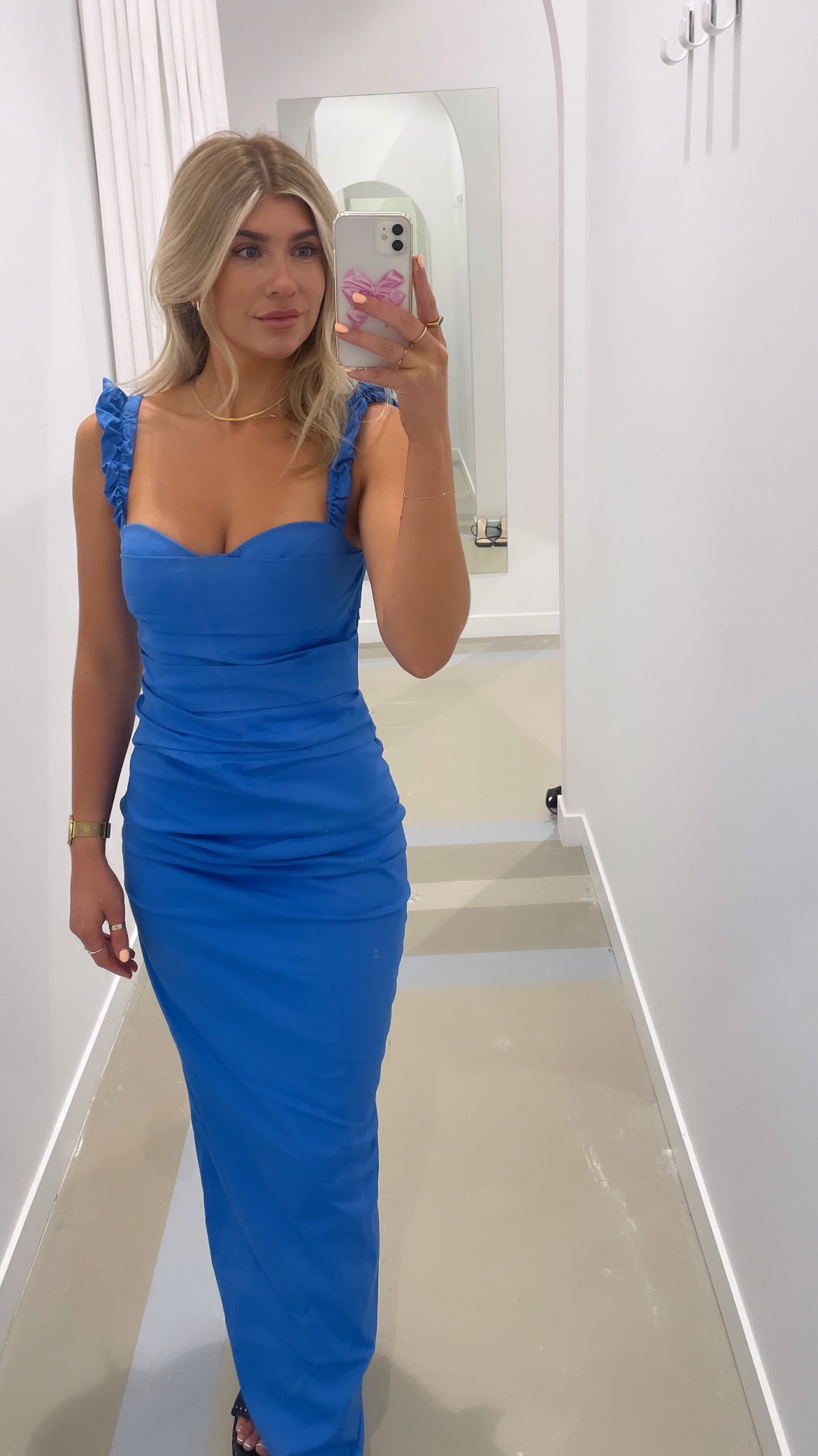 Sir The Label - Azul Balconette Gown in Cobalt