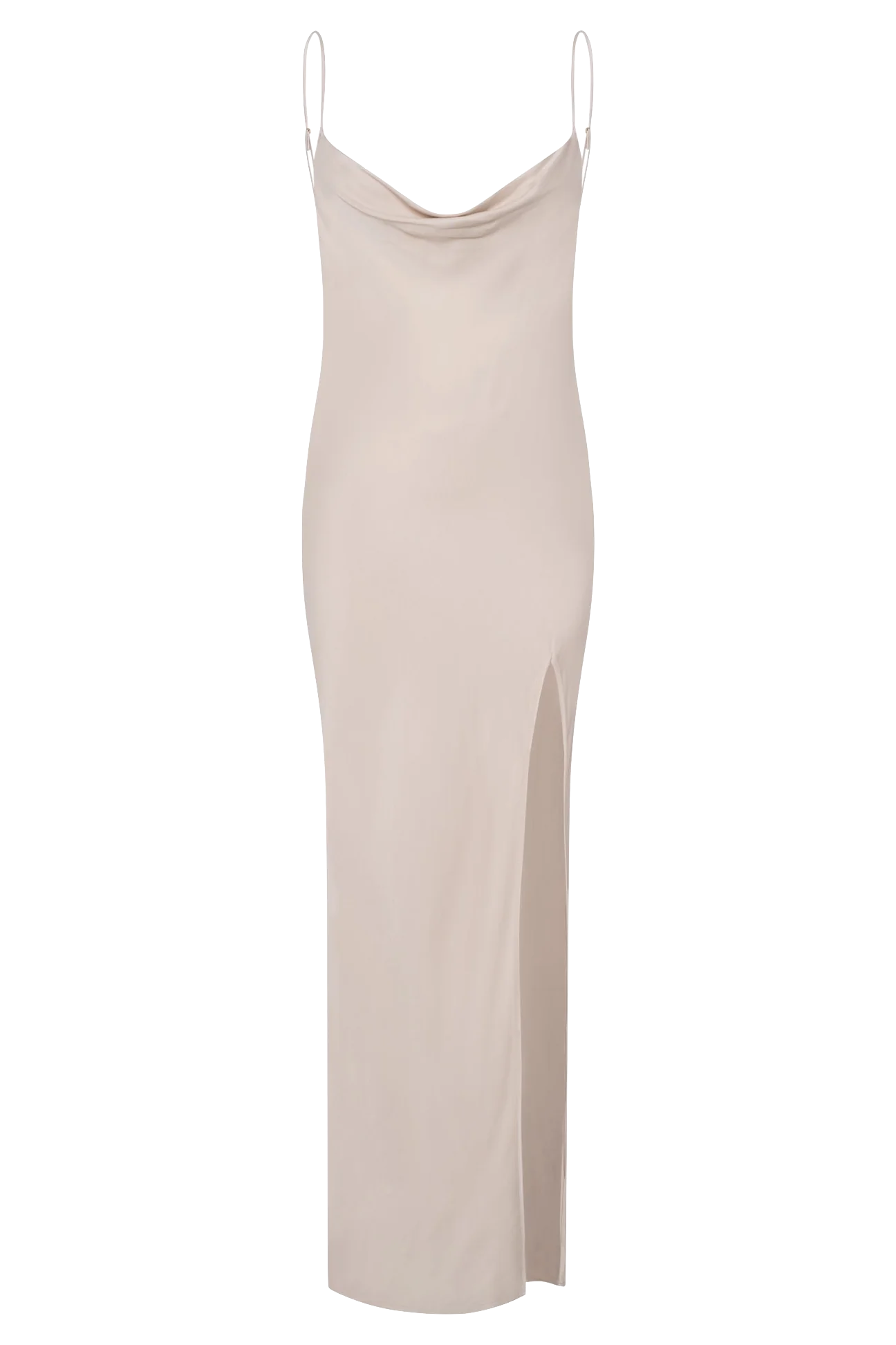 Meshki - Jade Cowl Neck Backless Maxi Dress in Bone