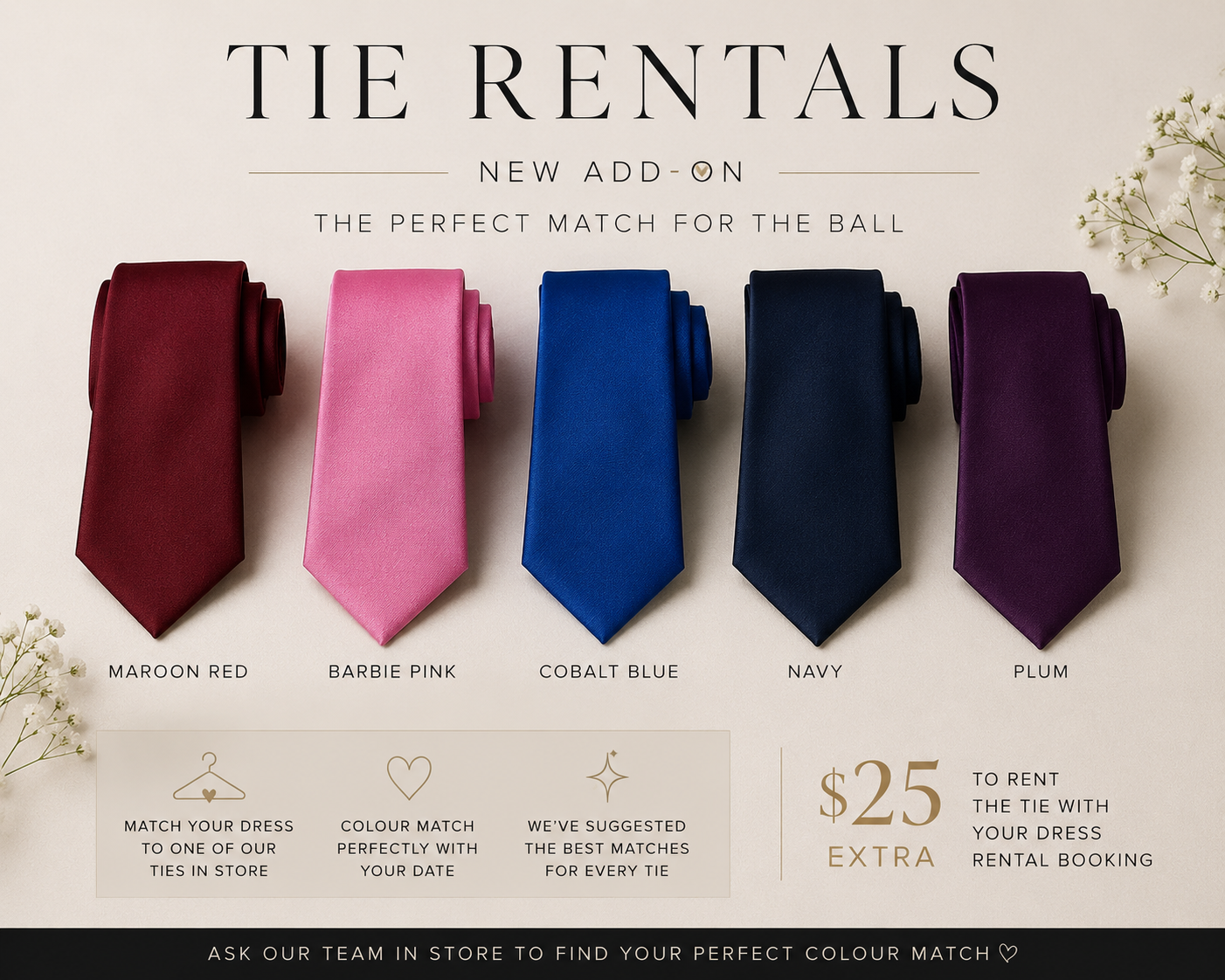 Matching Suit Tie Rental - Add On