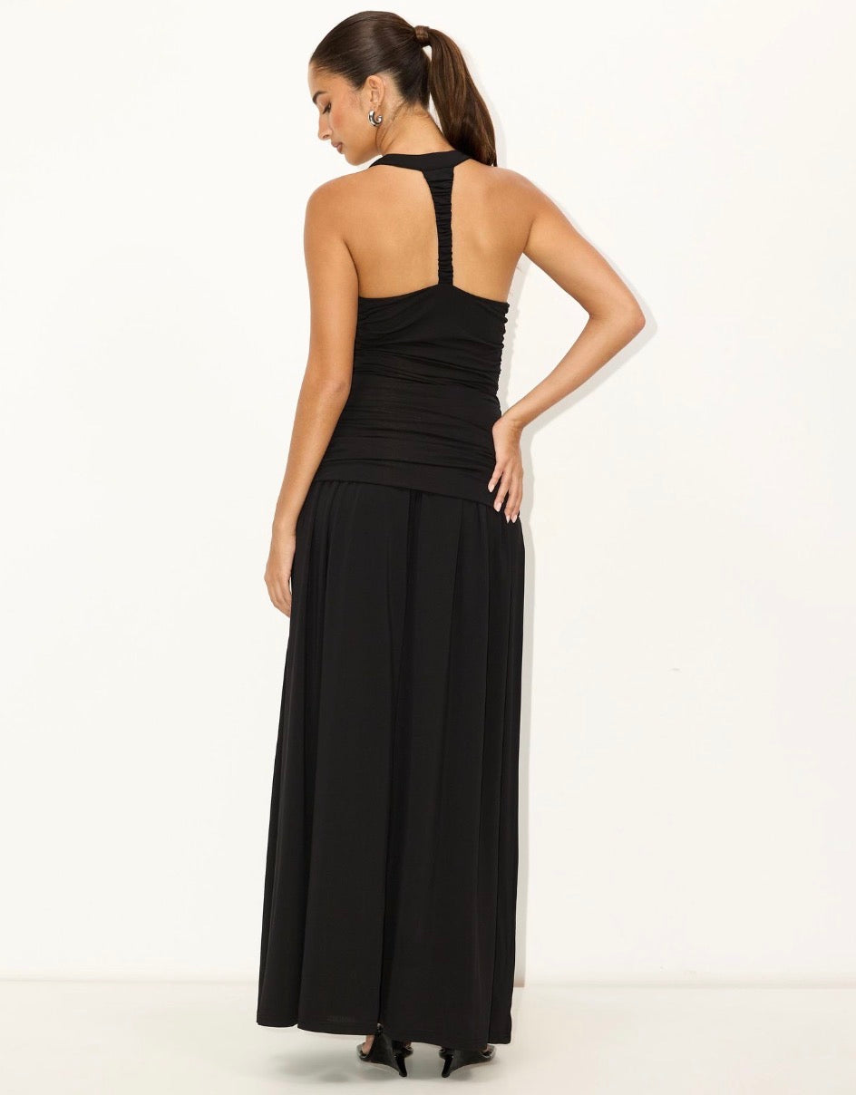 Dazie - Tidal Maxi Dress in Black