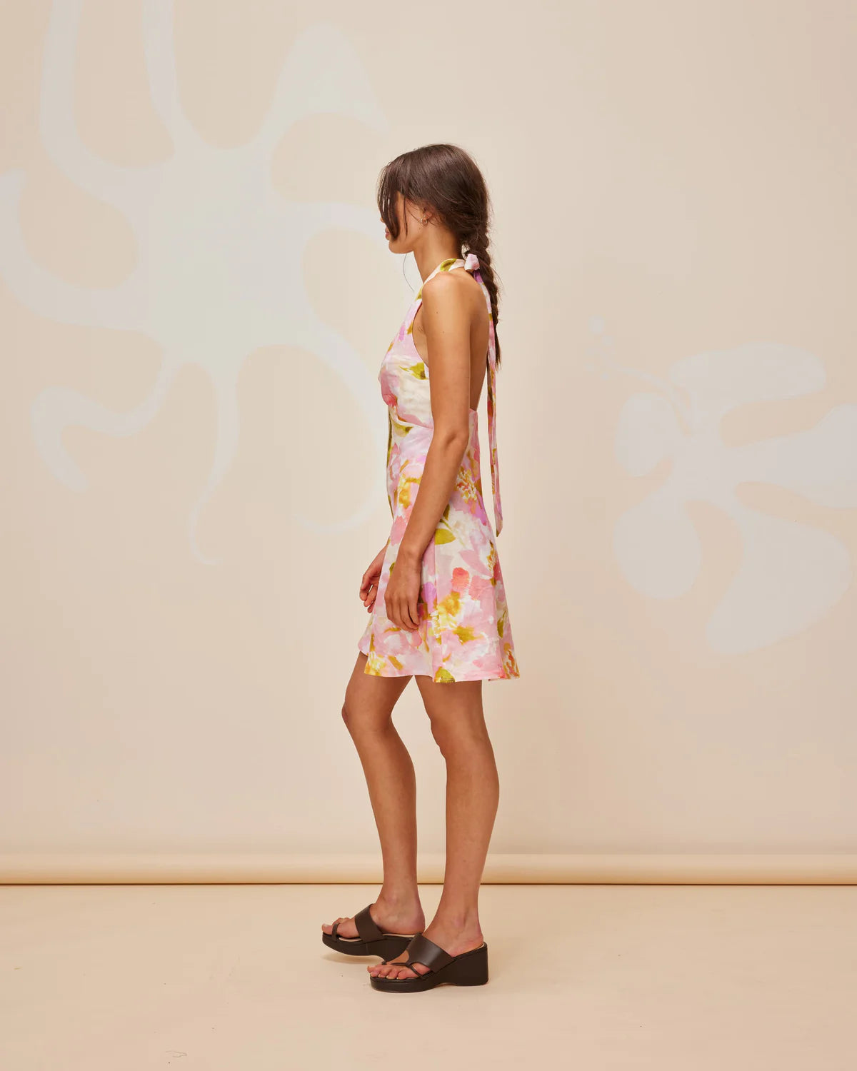 Ruby - Morgan Linen Mini Dress in Ballet Floral