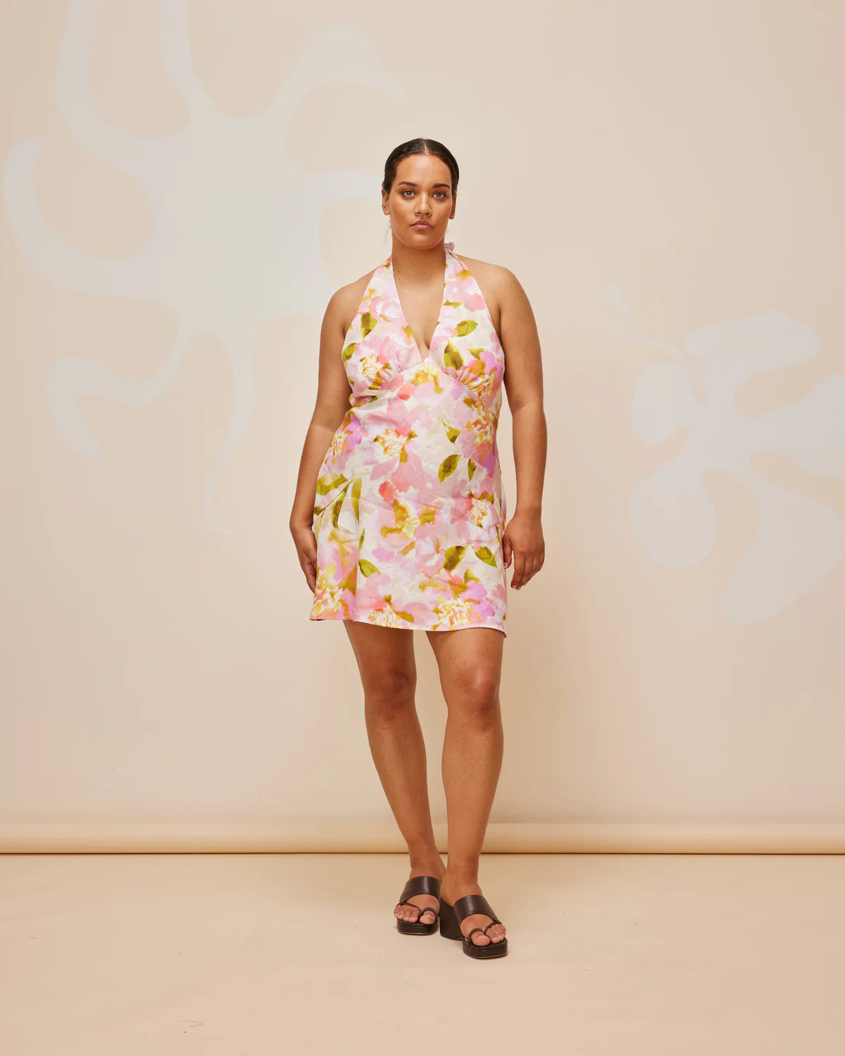 Ruby - Morgan Linen Mini Dress in Ballet Floral