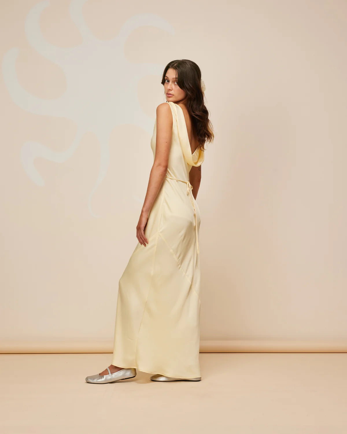 Ruby - Firebird Cowl Gown in Butter