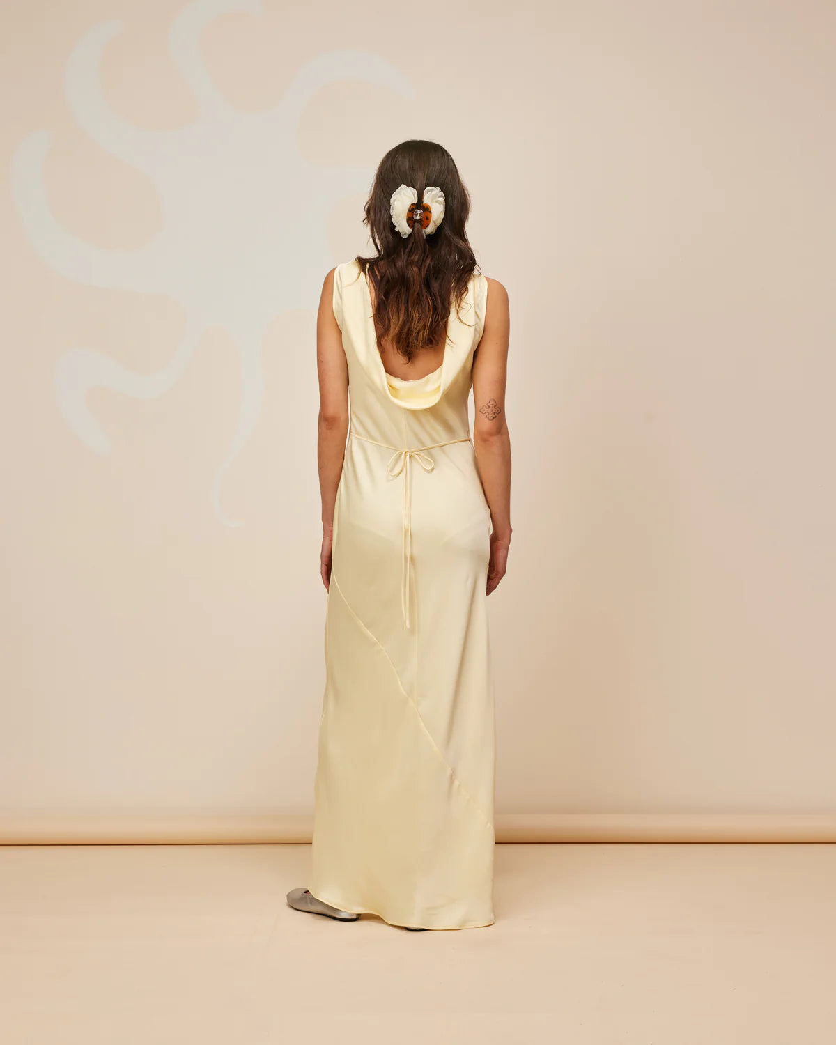 Ruby - Firebird Cowl Gown in Butter