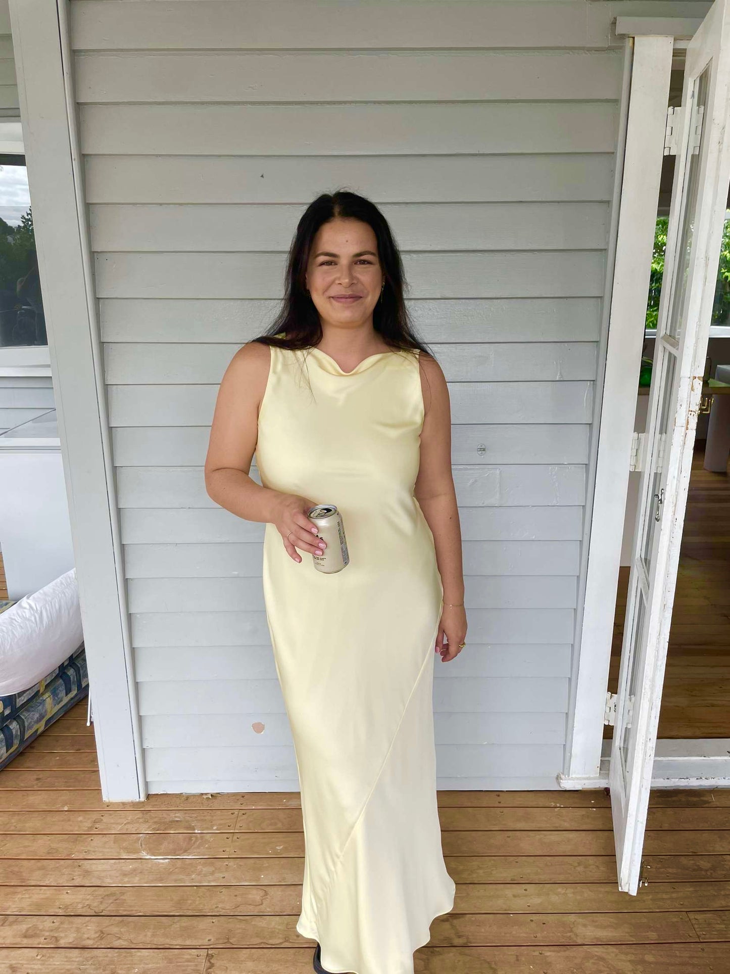 Ruby - Firebird Cowl Gown in Butter