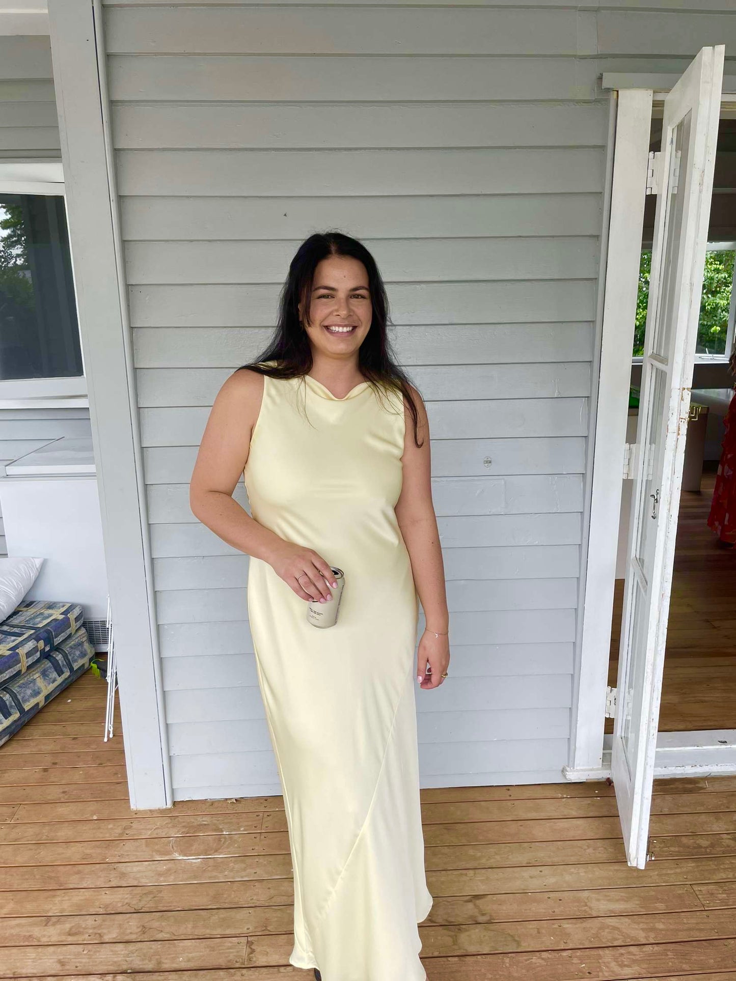 Ruby - Firebird Cowl Gown in Butter