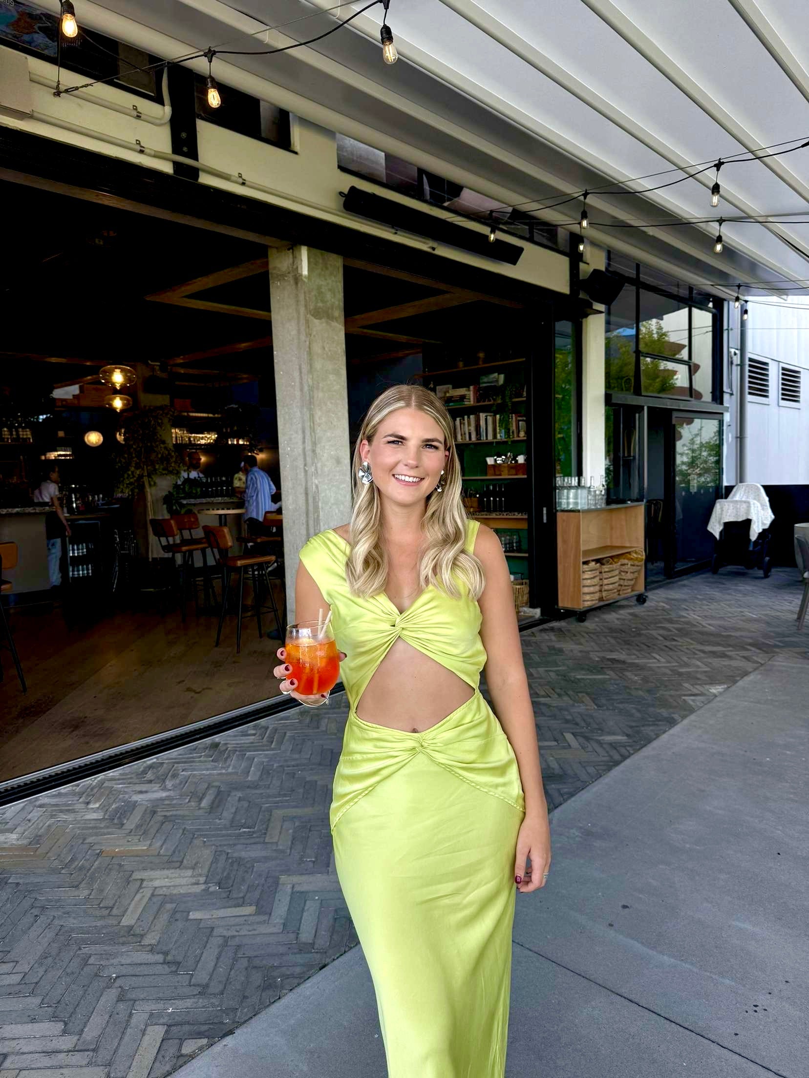 Natalie Rolt - Tamika Gown in Lime rwsb. Natalie Rolt - Tamika Gown in Lime rwsb.