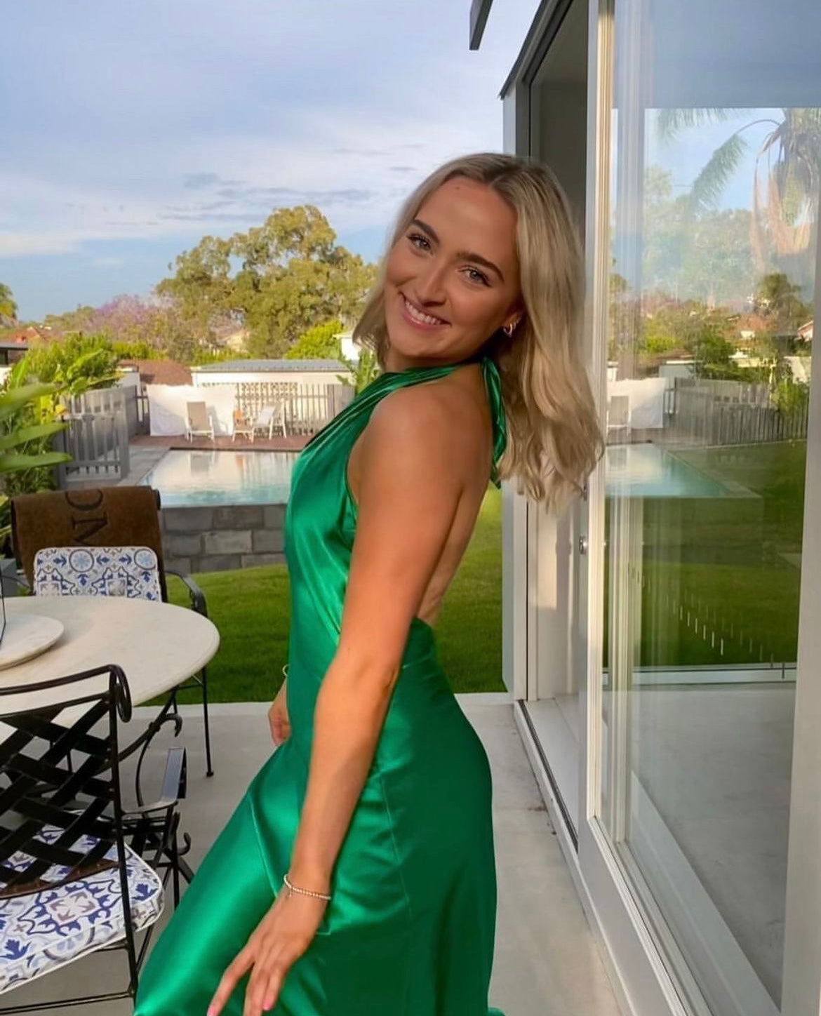 YLD Design - Crossover Maxi Dress in Green