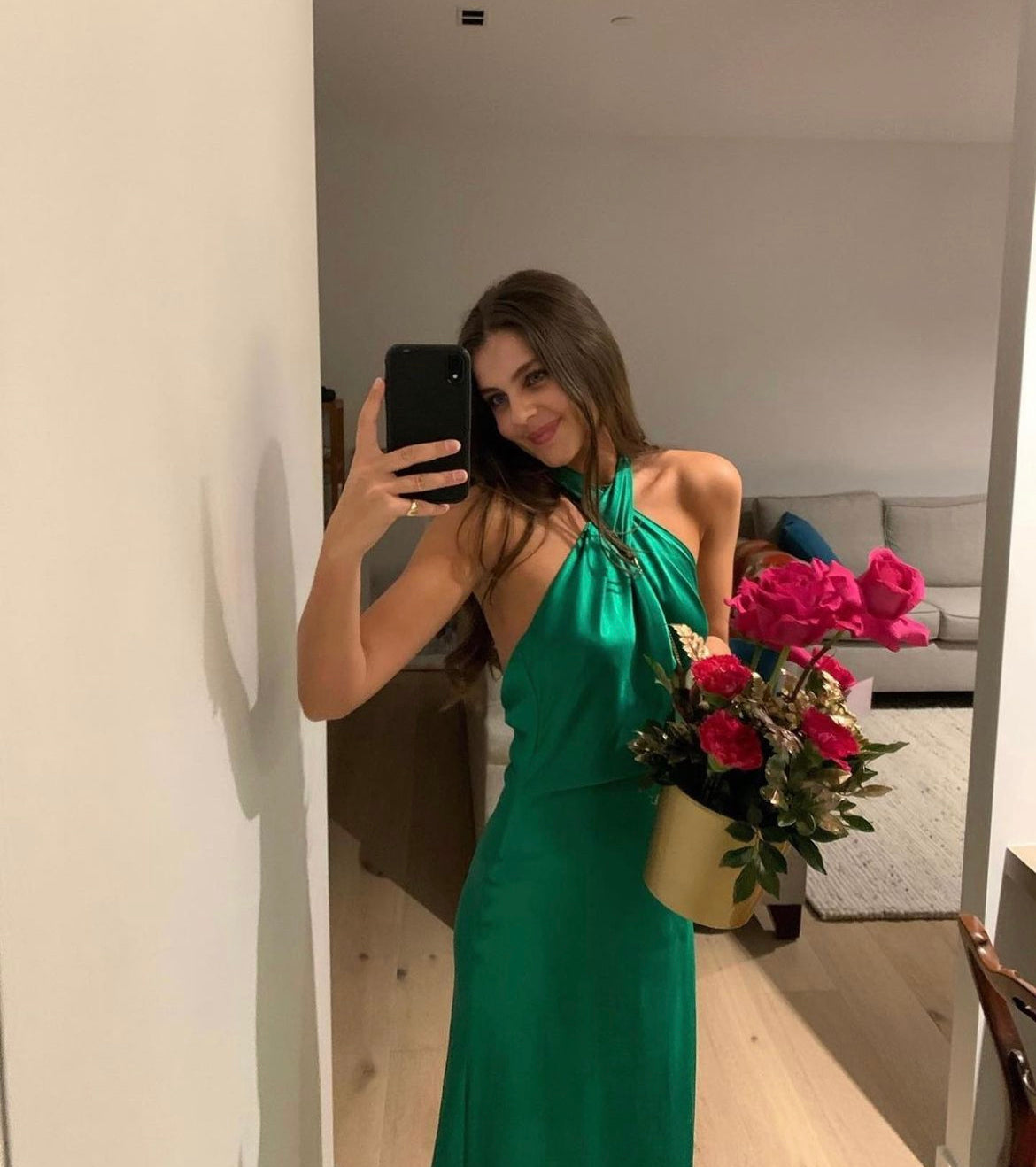 YLD Design - Crossover Maxi Dress in Green