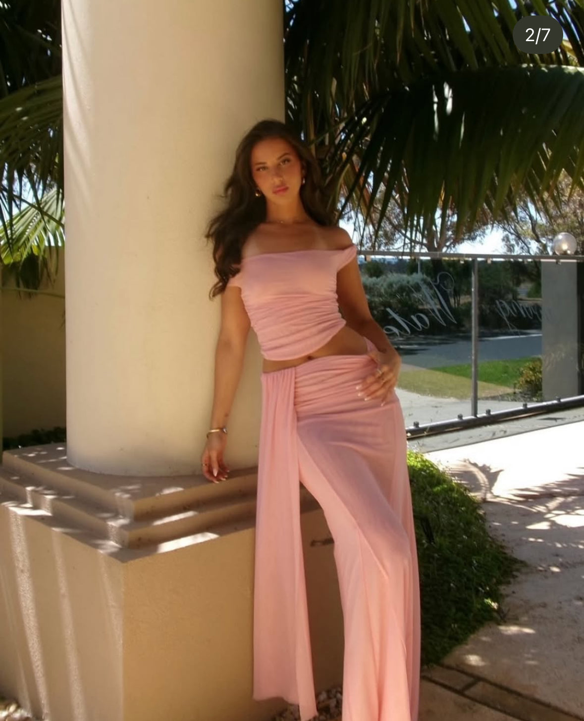 Meshki - Mesh Maxi Set in Candy Pink