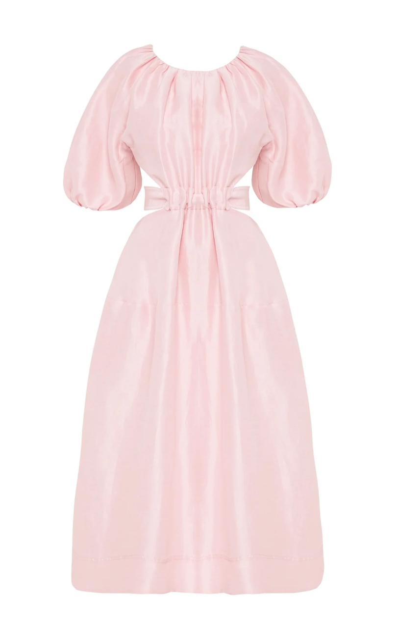 Aje - Mimosa Cut Out Midi Dress Pink