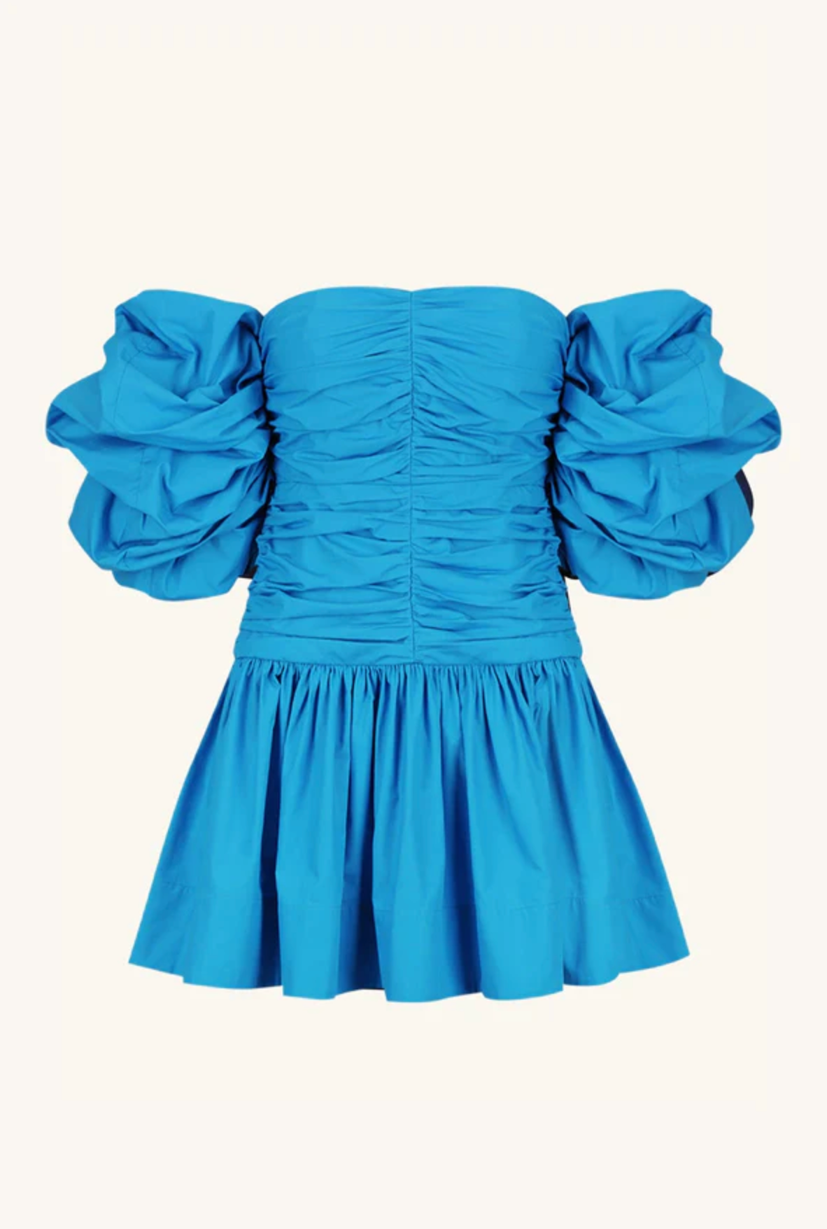 Shona Joy - Josephine Ruched Frill Mini Dress - Aqua