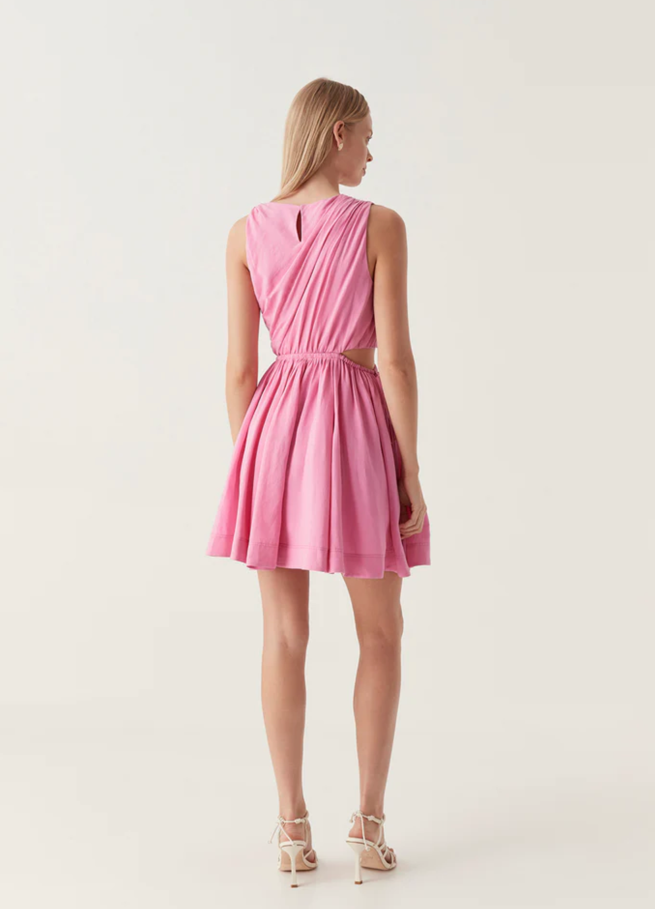 Aje - Abbey Twisted Mini Dress in Cerise Pink