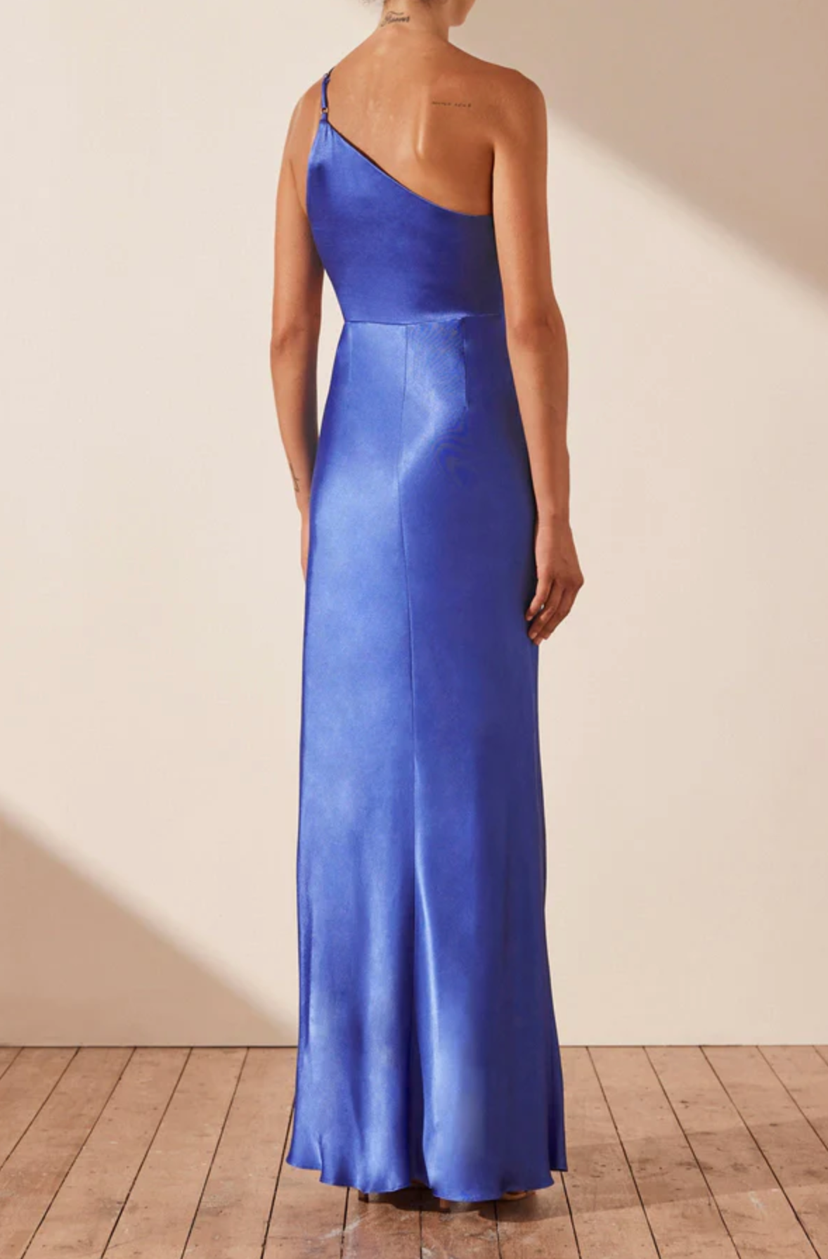 Shona Joy - Oliviera Asymmetrical Gathered Maxi Dress - Strong Blue