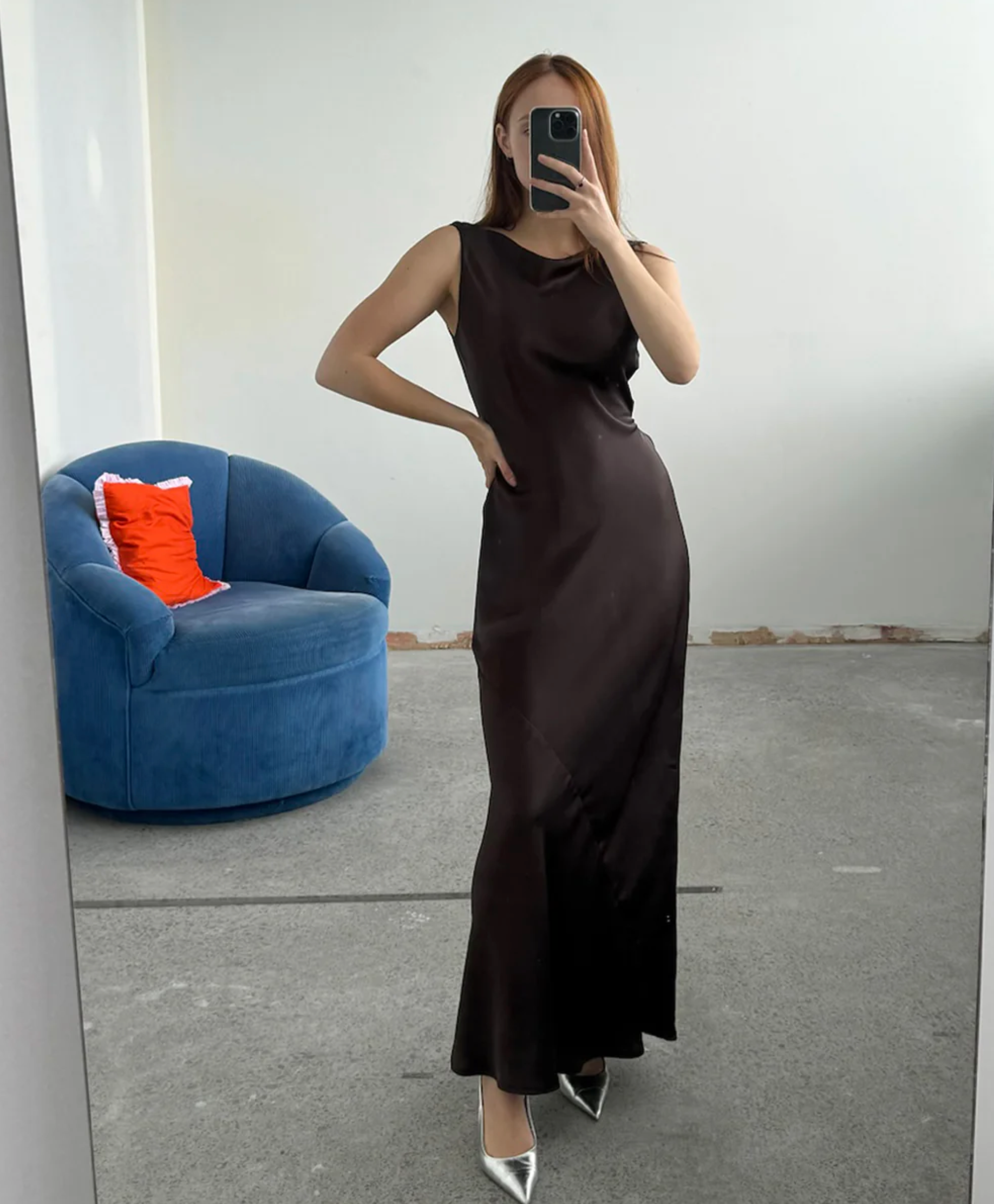 Ruby - Firebird Cowl Gown in Espresso rwsb. Ruby - Firebird Cowl Gown in Espresso rwsb.