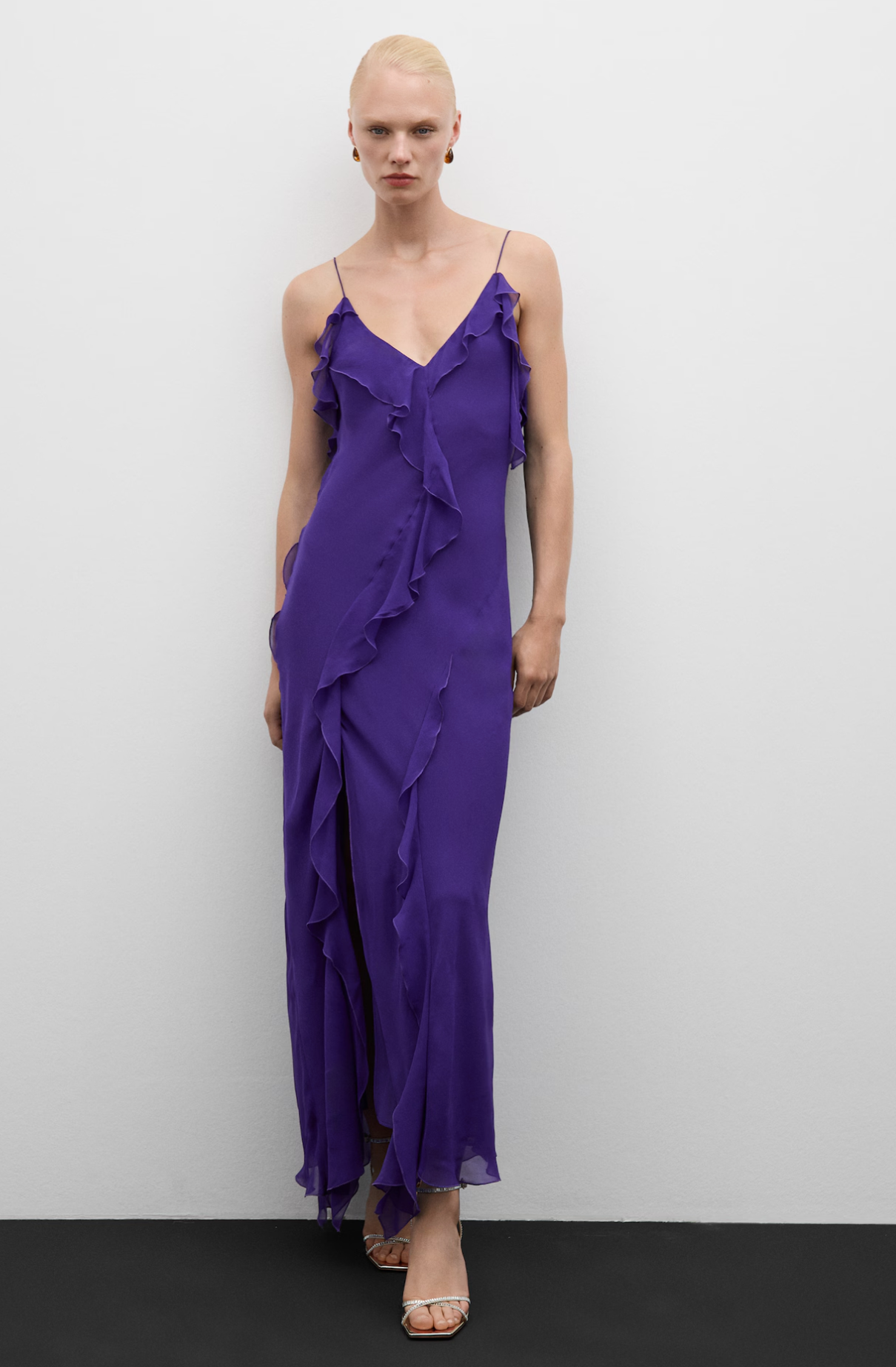 MNG - Ruffled Chiffon in Purple