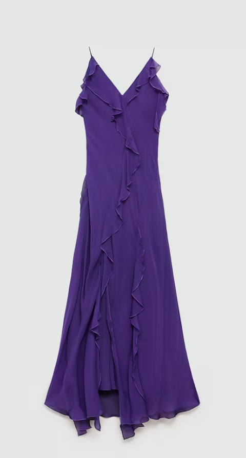 MNG - Ruffled Chiffon in Purple