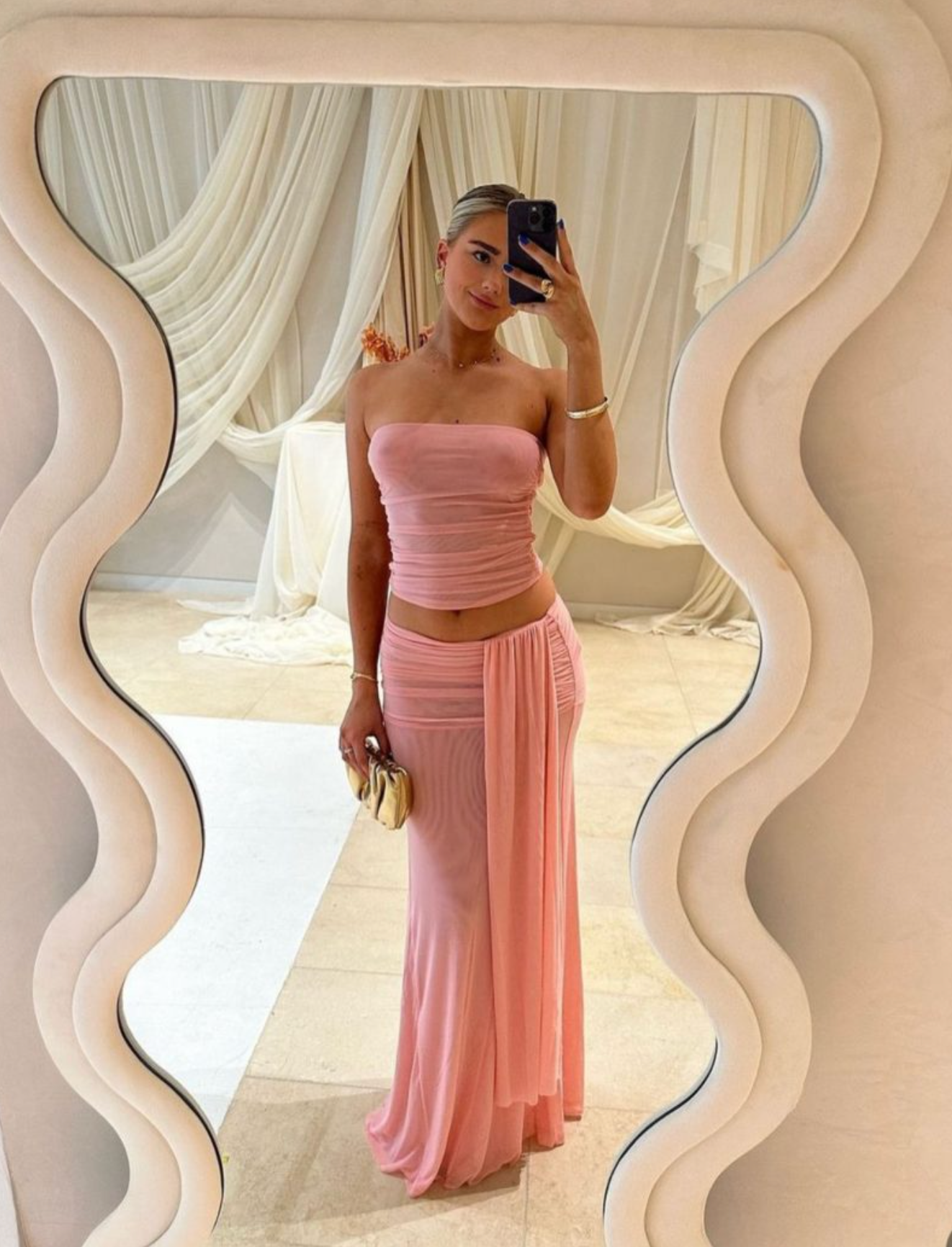 Meshki - Mesh Maxi Set in Candy Pink