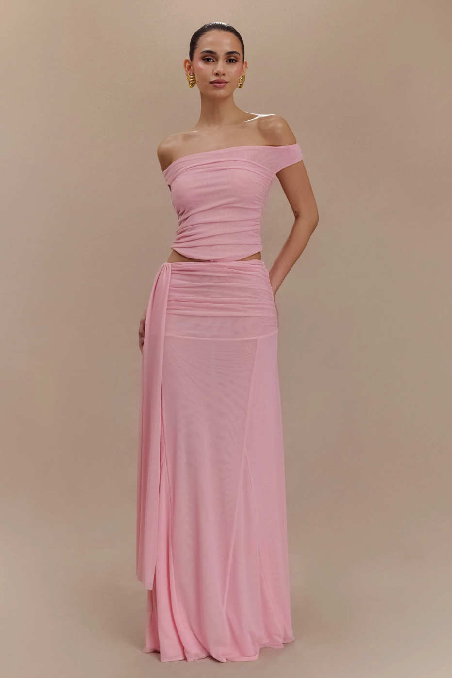 Meshki - Mesh Maxi Set in Candy Pink