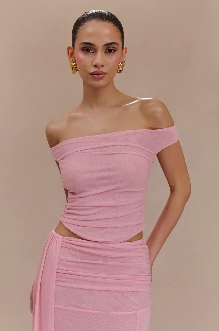 Meshki - Mesh Maxi Set in Candy Pink