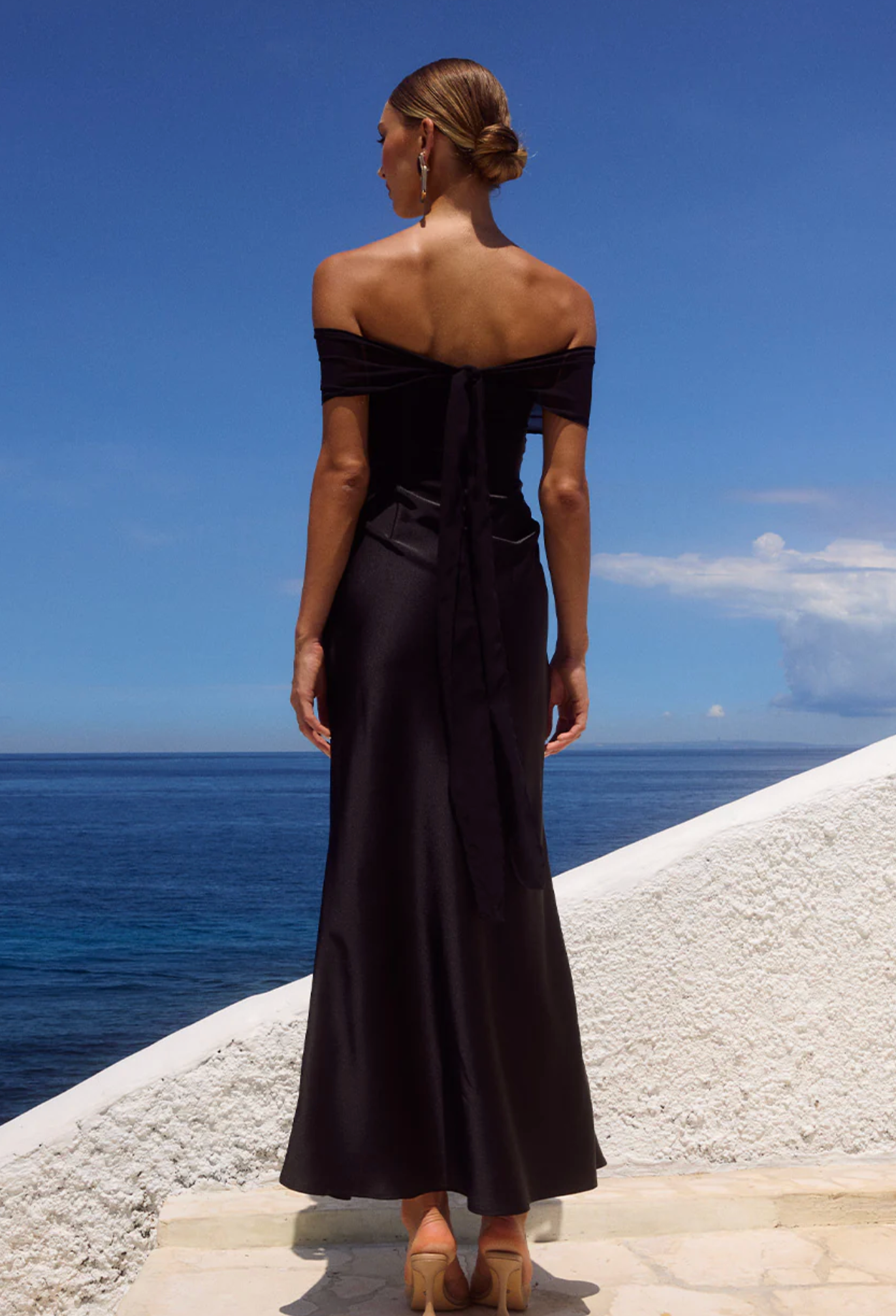 RTL - Kadie Off Shoulder Maxi Dress in Black