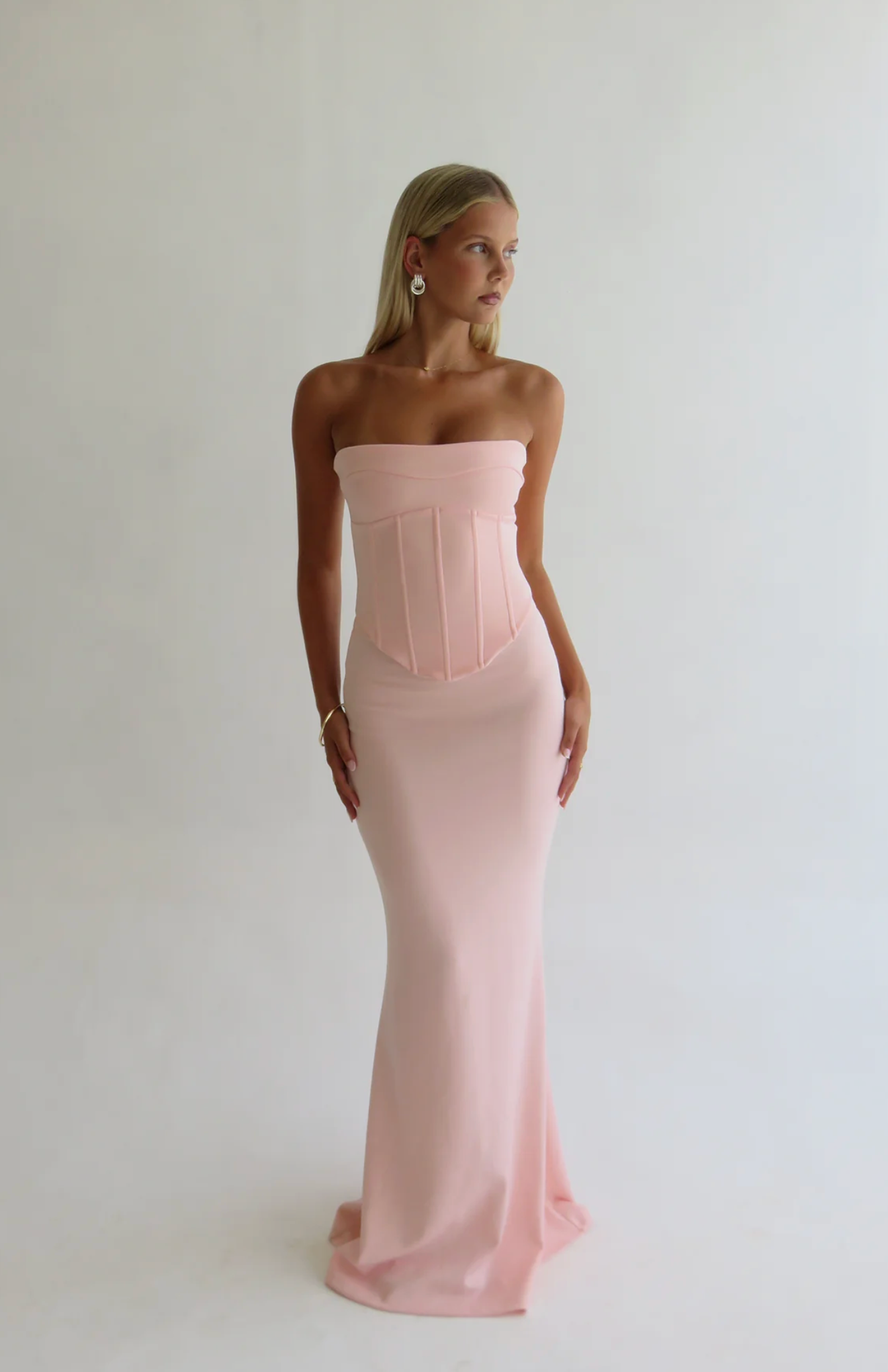 HNTR the Label - Louie Gown in Baby Pink