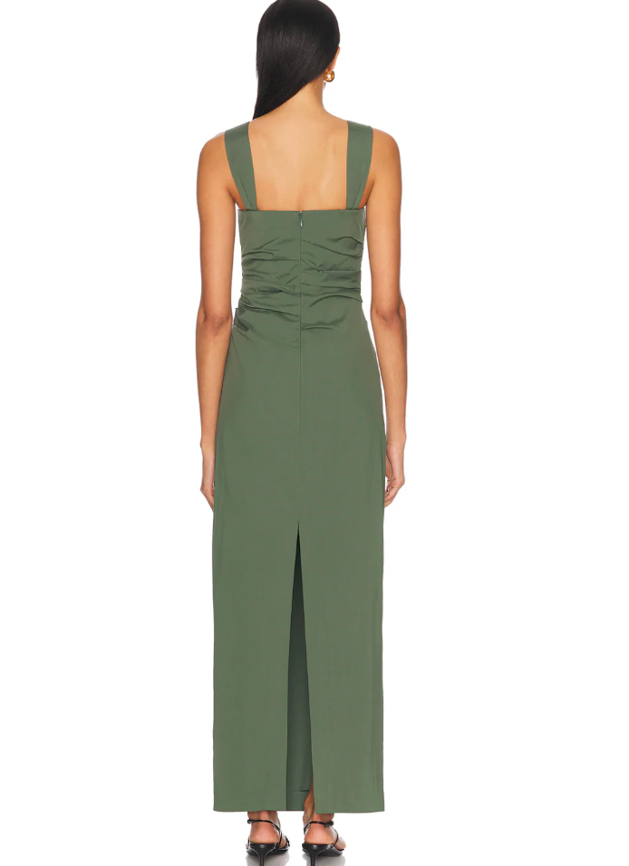 Sir The Label - Florent Balconette Gown in Forest Green