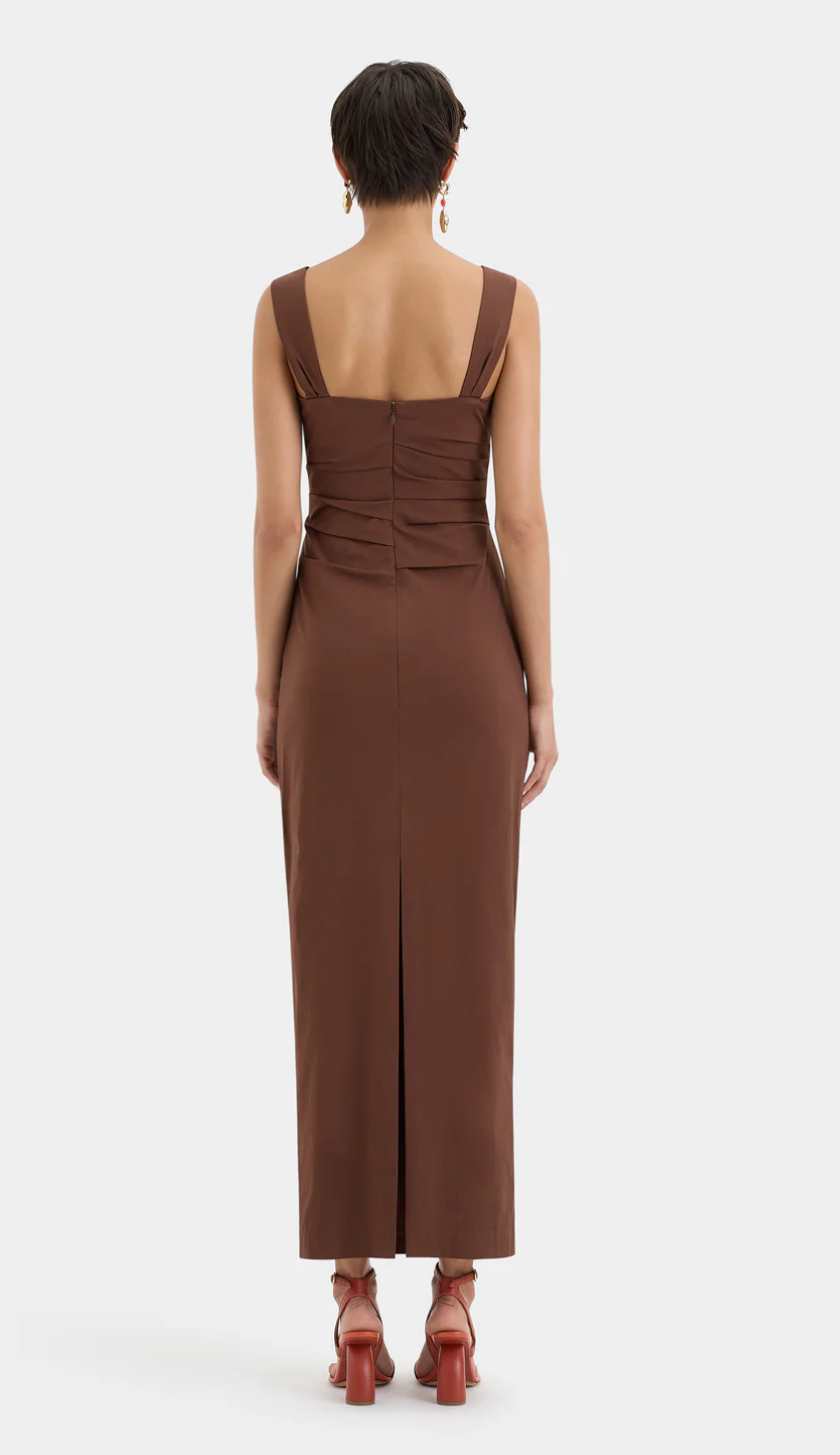 Sir The Label - Dahlia Balconette Gown in Chocolate Brown