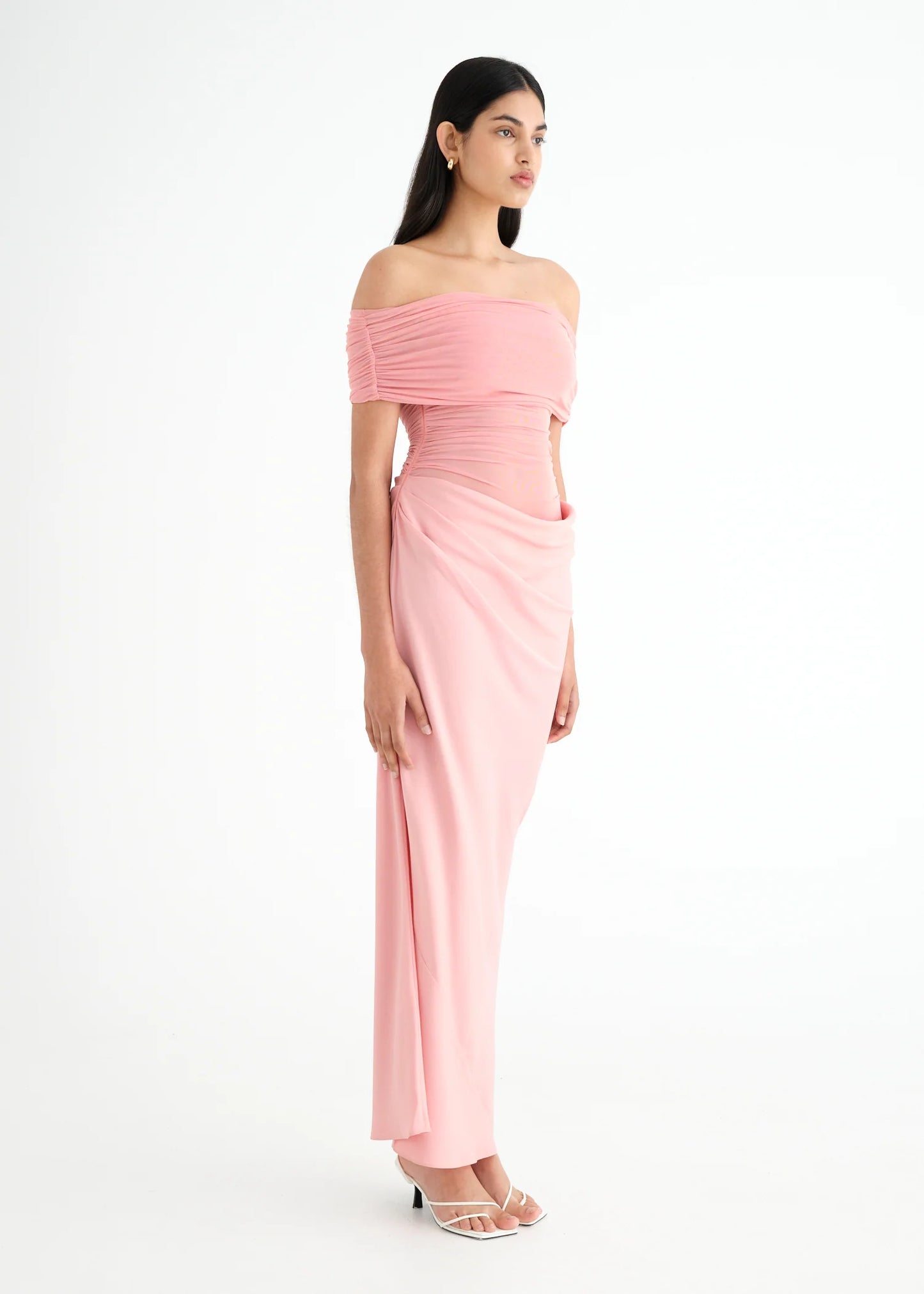 Benni - Nico Off Shoulder Maxi Dress Candyfloss