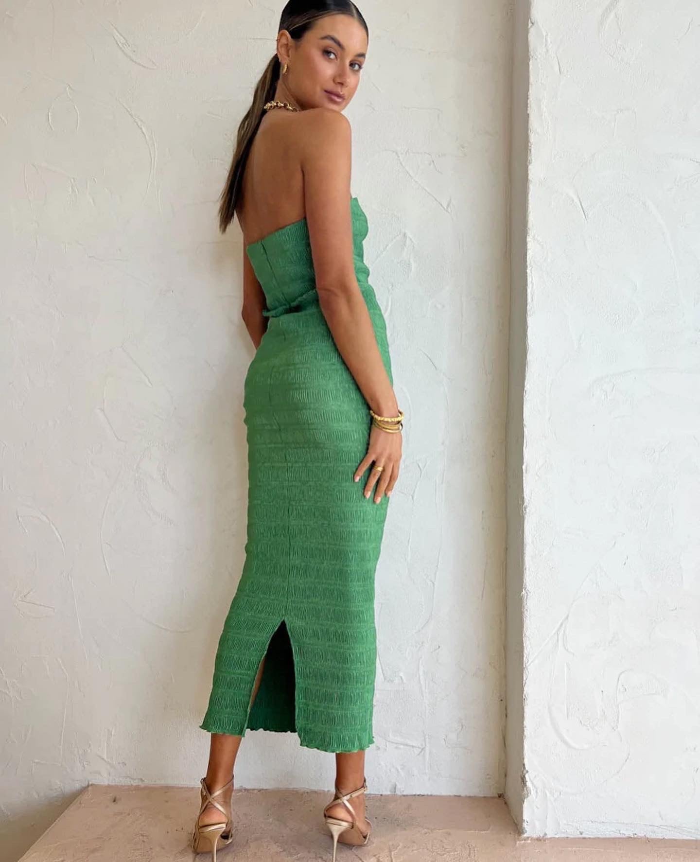 L'idee - Aurore Gown in Sea Green