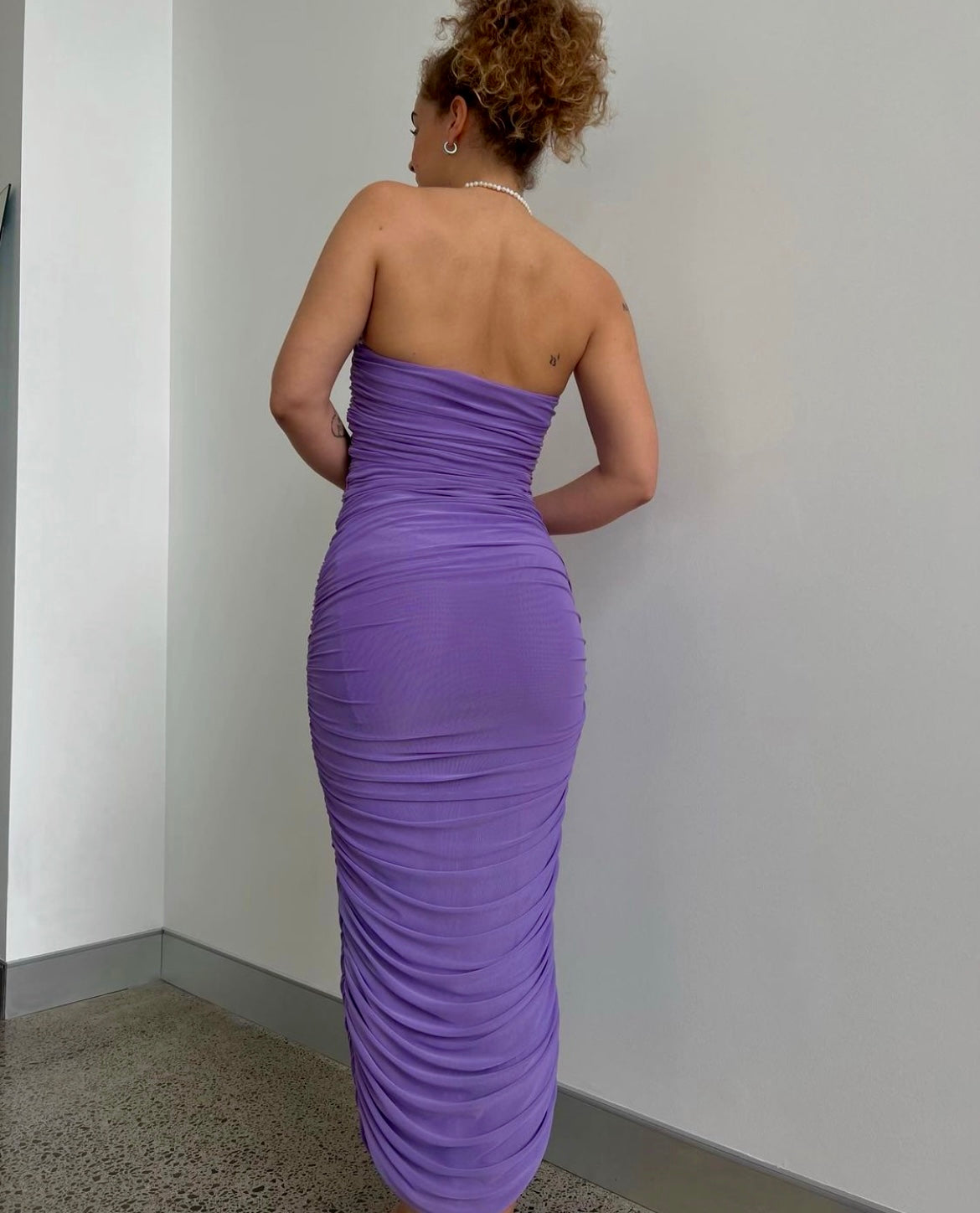 Ruby - Ginni Mesh Tube Dress in Wisteria