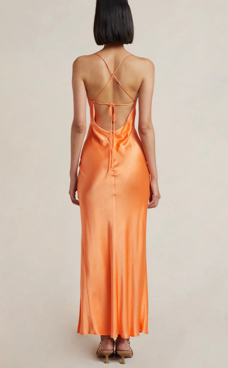 Bec and Bridge - Annika Cowl Midi Dress in Sorbet