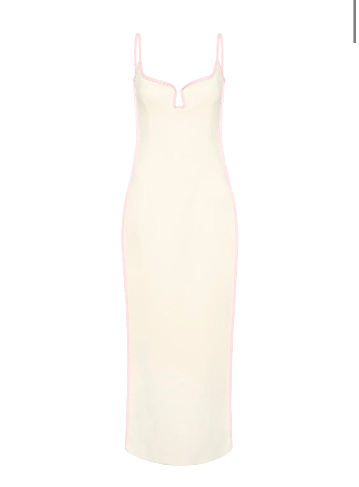 Paris Georgia - Marlo Dress Cream with Bubblegum Pink