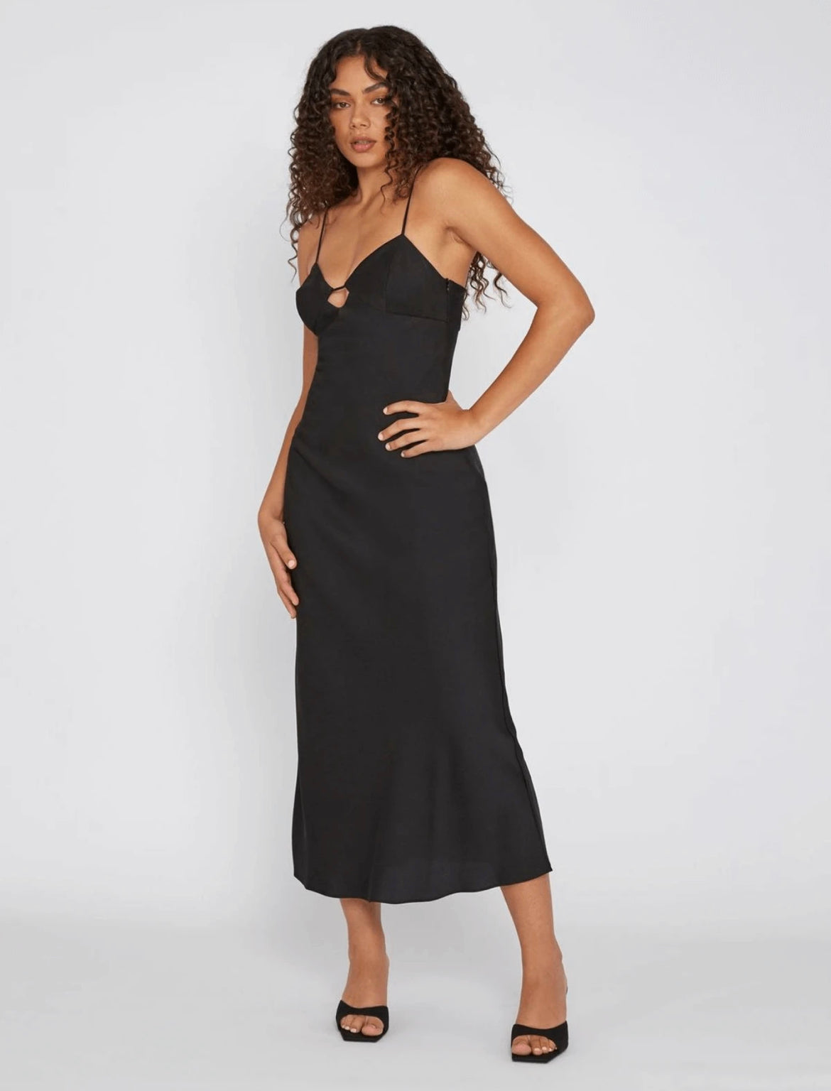 By Johnny - Orchid Slip Dress in Black