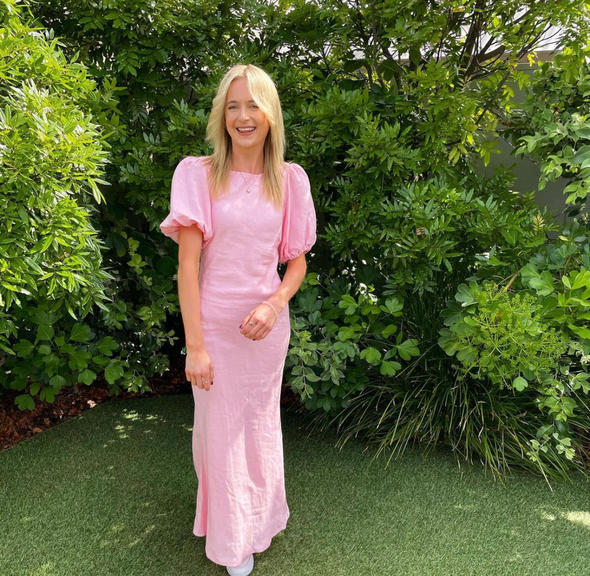 Ruby - Kendall Linen Dress in Pink