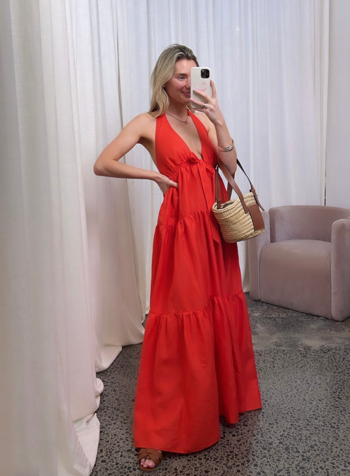 Caitlin Crisp - Forever and Always Dress in Tango Linen