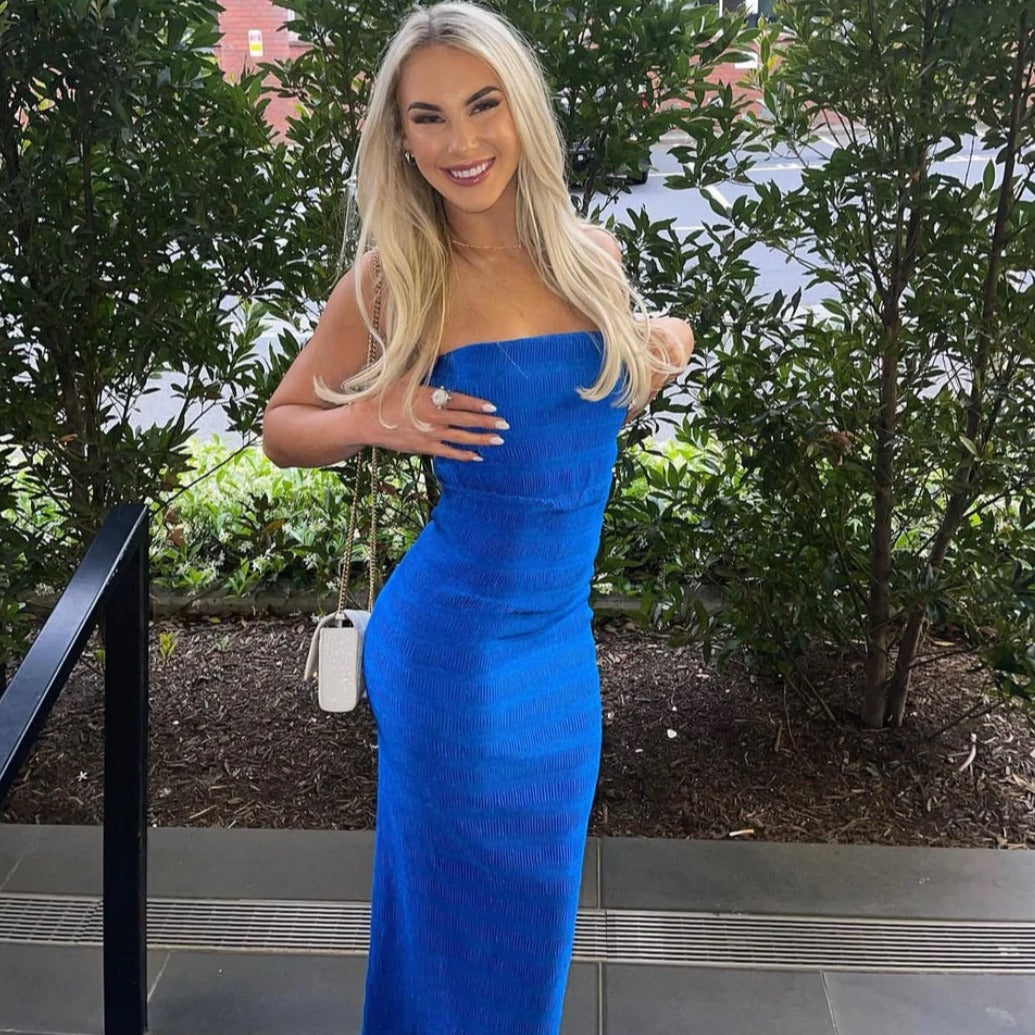 L'idee - Aurore Gown in Moroccan Blue rwsb. L'idee - Aurore Gown in Moroccan Blue rwsb.