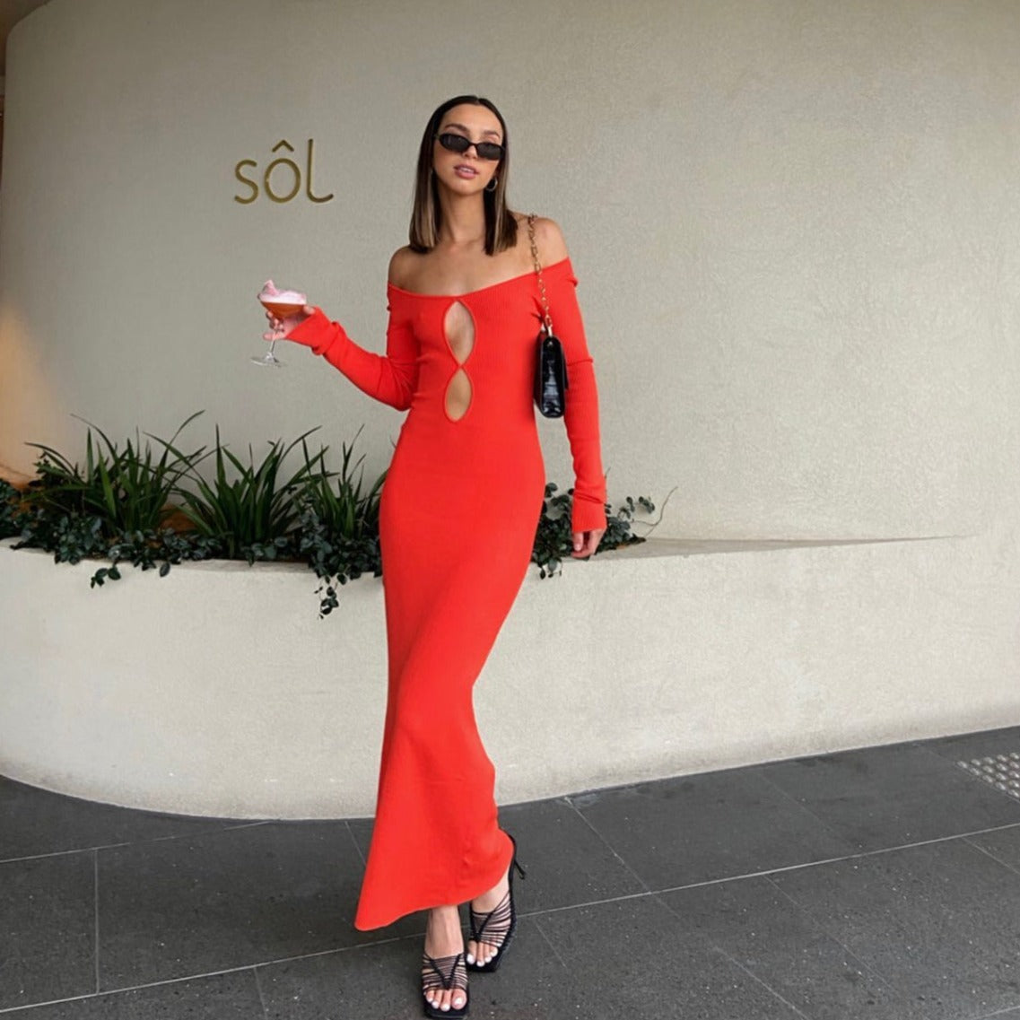 red sir dress SIR the label red linen dress by Sir the Label