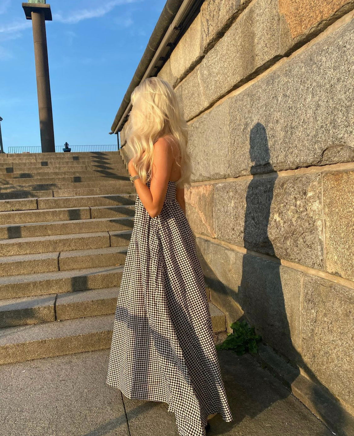 Dissh - Gaia Houndtooth Strapless Dress