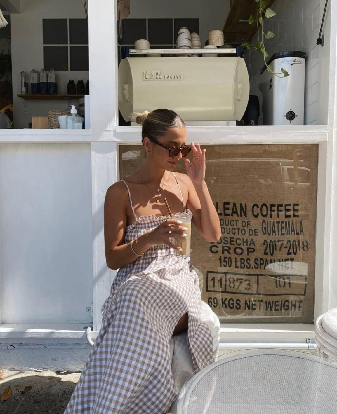 Dissh - Cedar Chocolate Check Midi Dress