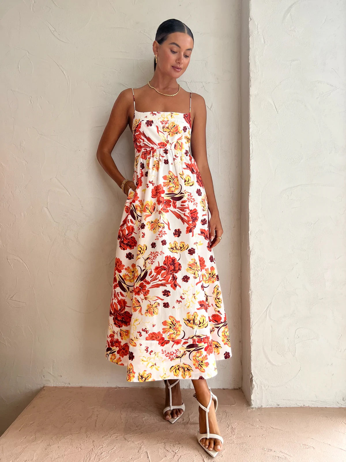 Shona Joy - Kalani Low Open Back Midi Dress