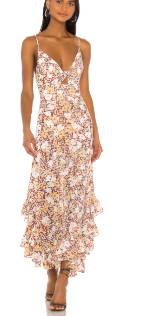 Shona Joy - Dixie Tie Front Godet Midi Dress