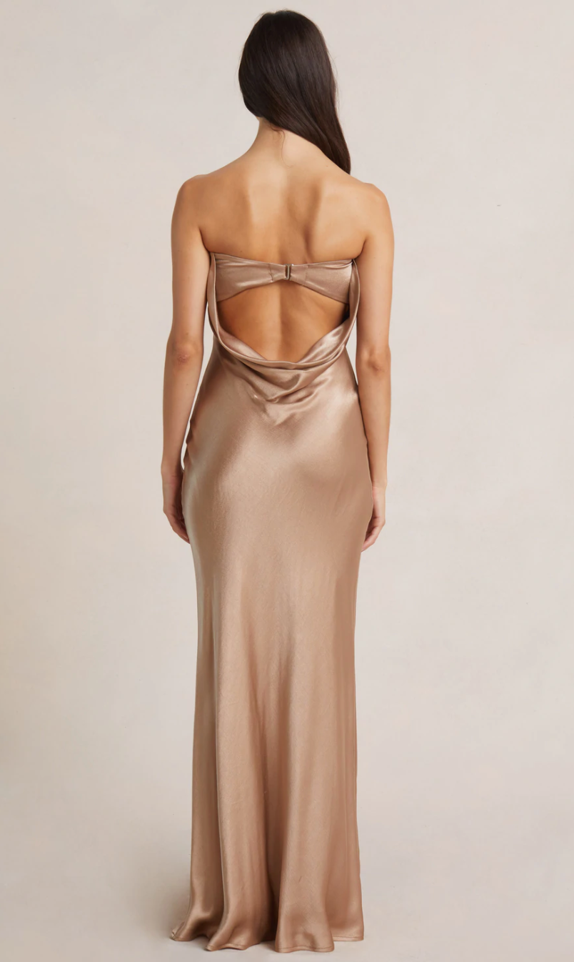 Bec and Bridge - Moon Dance Strapless Dress in Golden