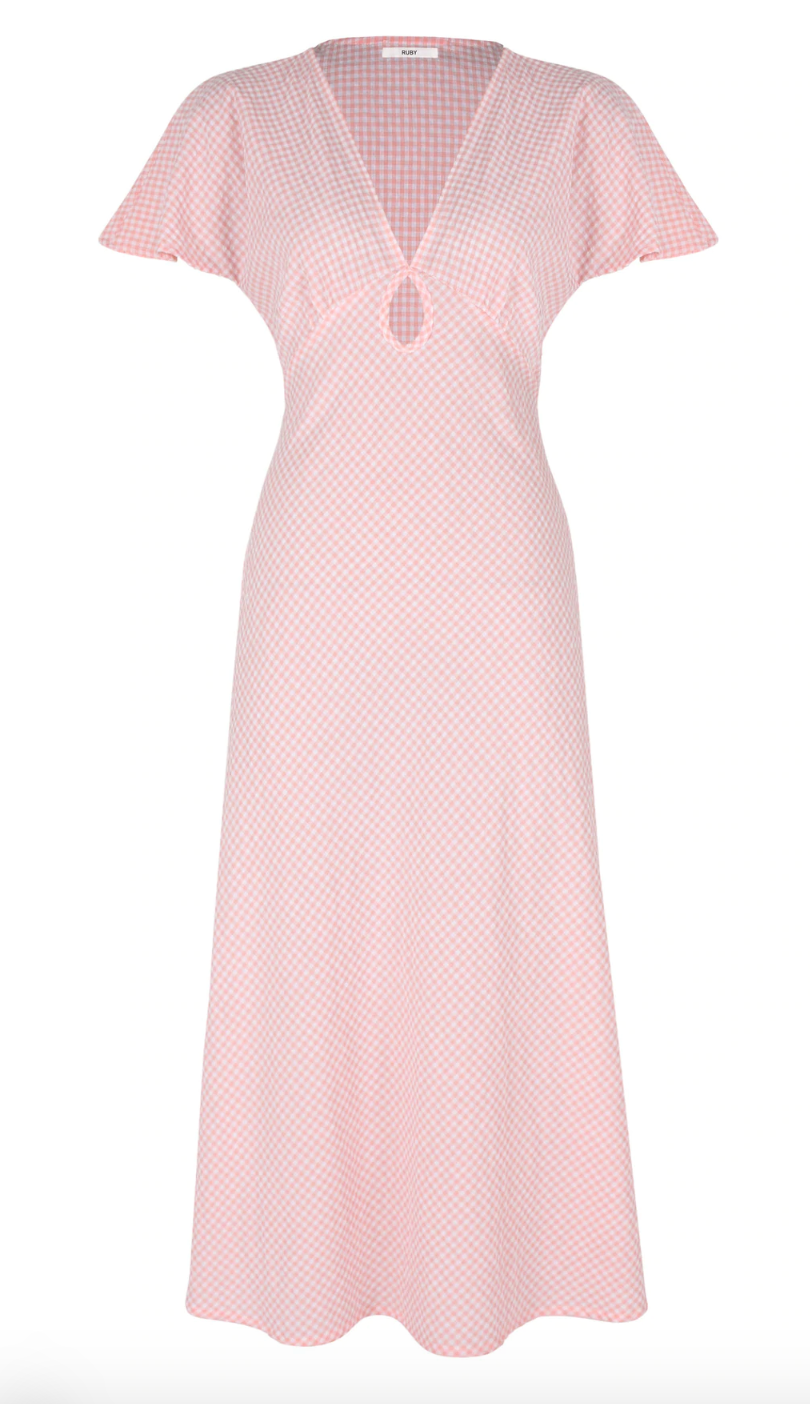 Ruby - Clover Midi Dress in Pink