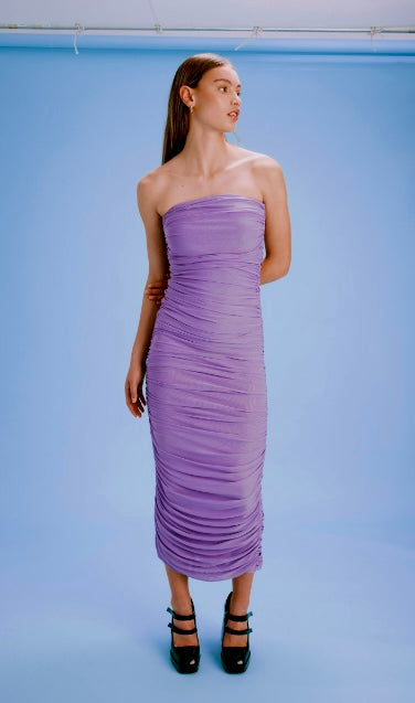 Ruby - Ginni Mesh Tube Dress in Wisteria