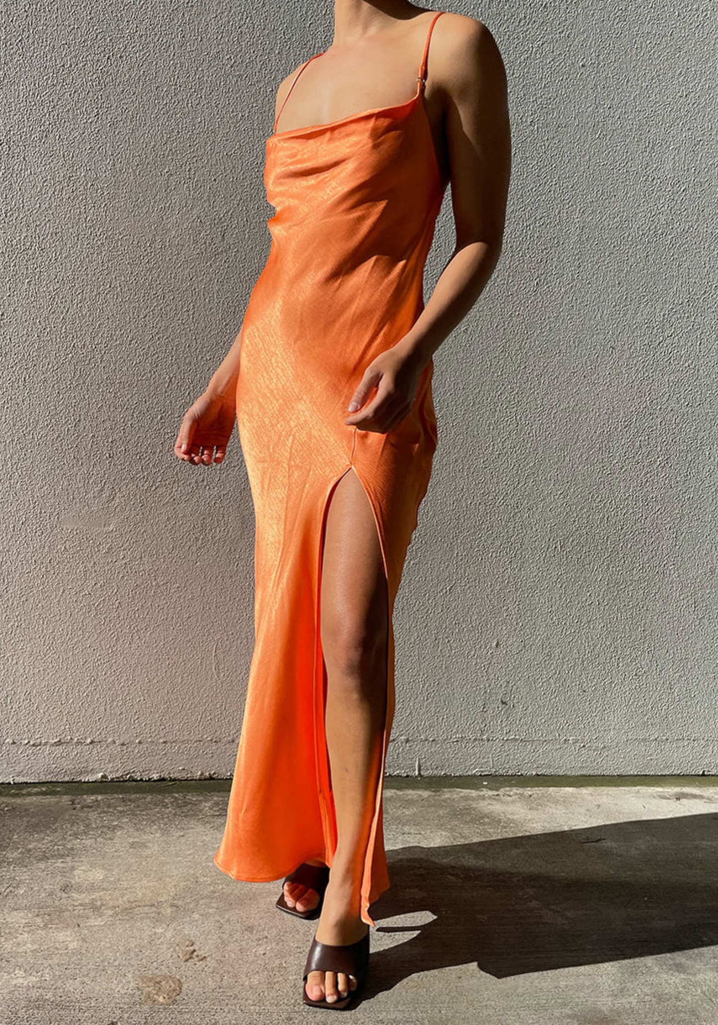 Bec and Bridge - Annika Cowl Midi Dress in Sorbet