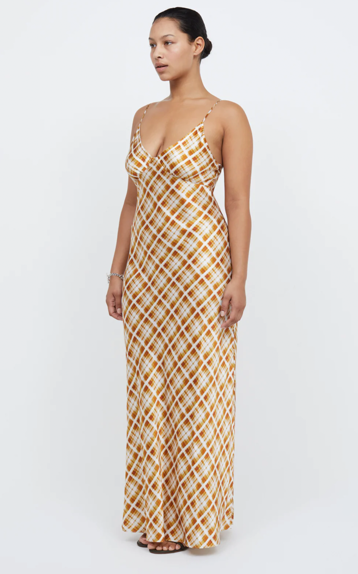 Bec and Bridge - Amber V Maxi in Sunflower Check