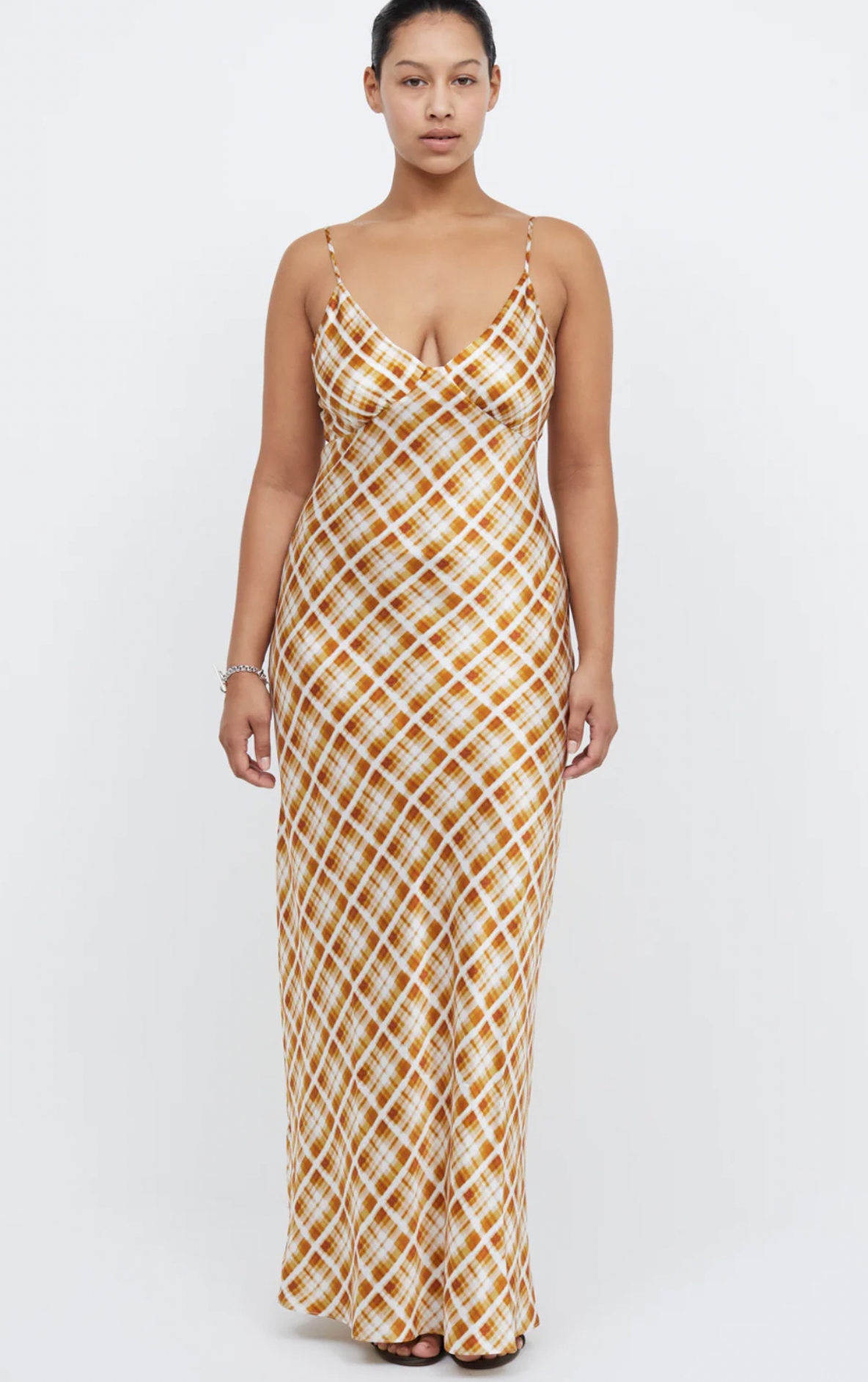 Bec and Bridge - Amber V Maxi in Sunflower Check