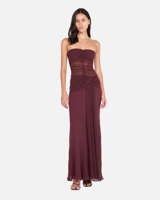 Bec and Bridge - Noemi Strapless Maxi in Plum