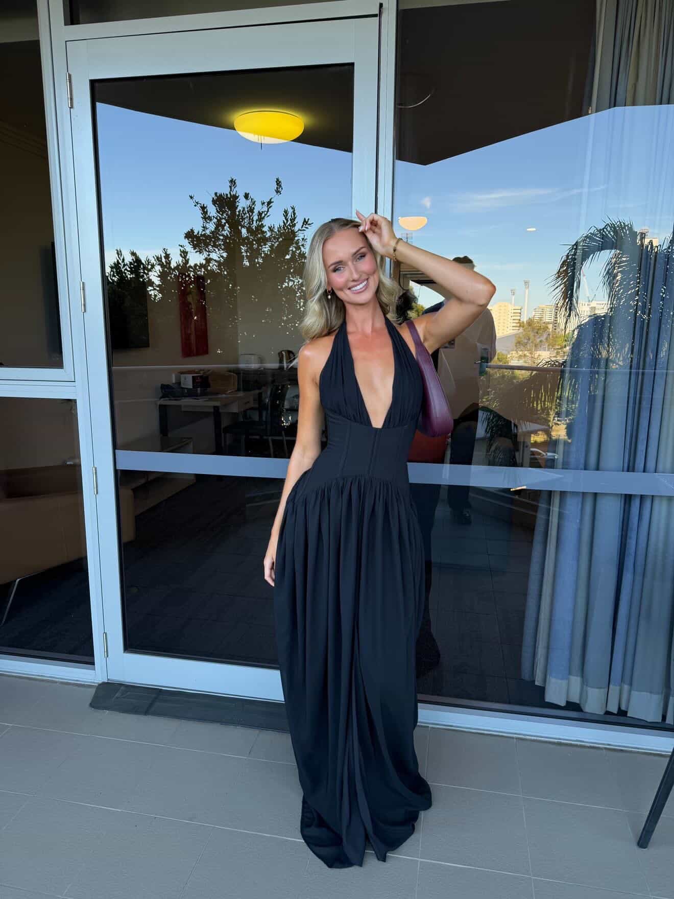 Heiress - The Halter Corset Gown in Black